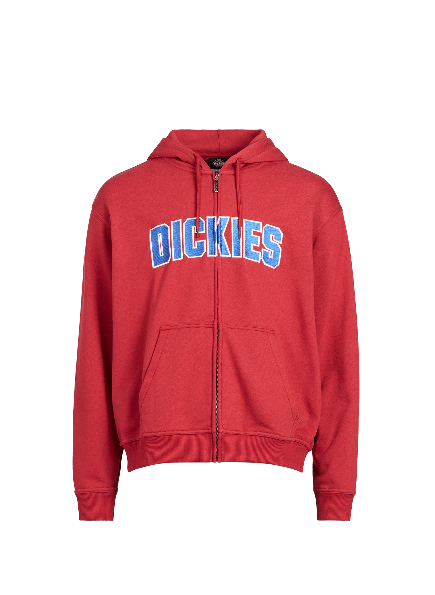Sweat zip à capuche en coton mélangé DICKIES Rouge