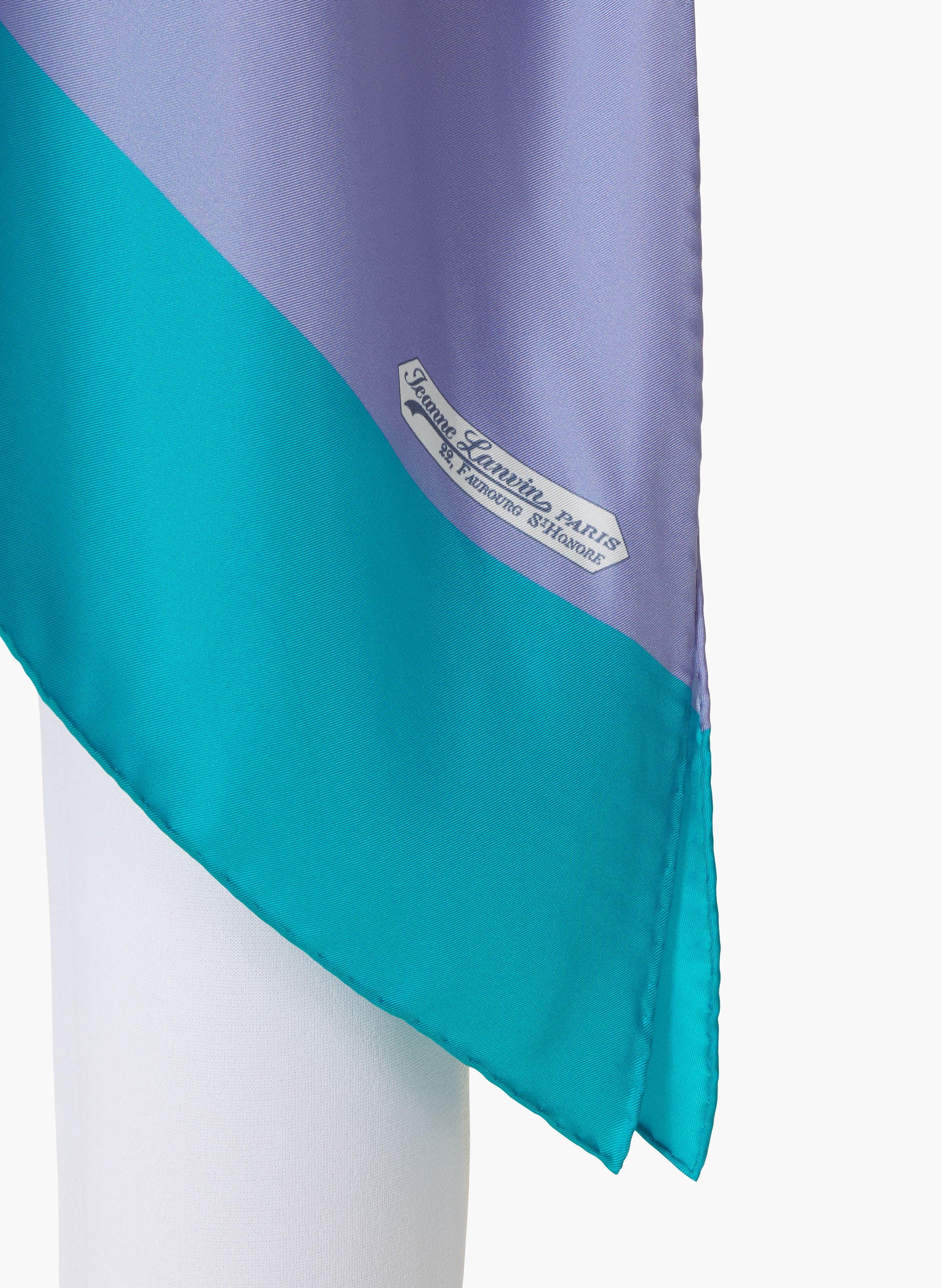 Top à motif graphique en soie LANVIN Bleu