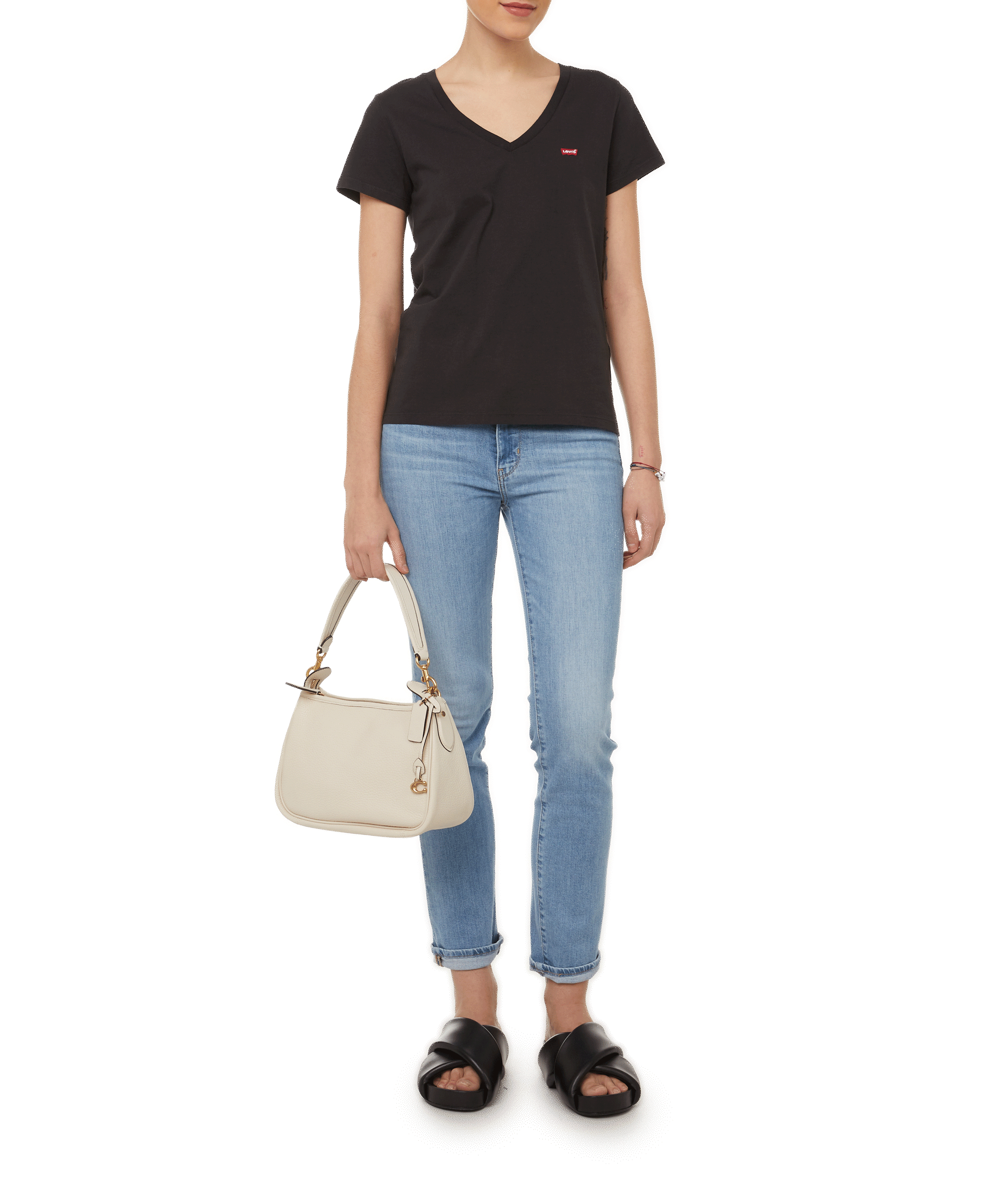 T-shirt en jersey de coton Noir