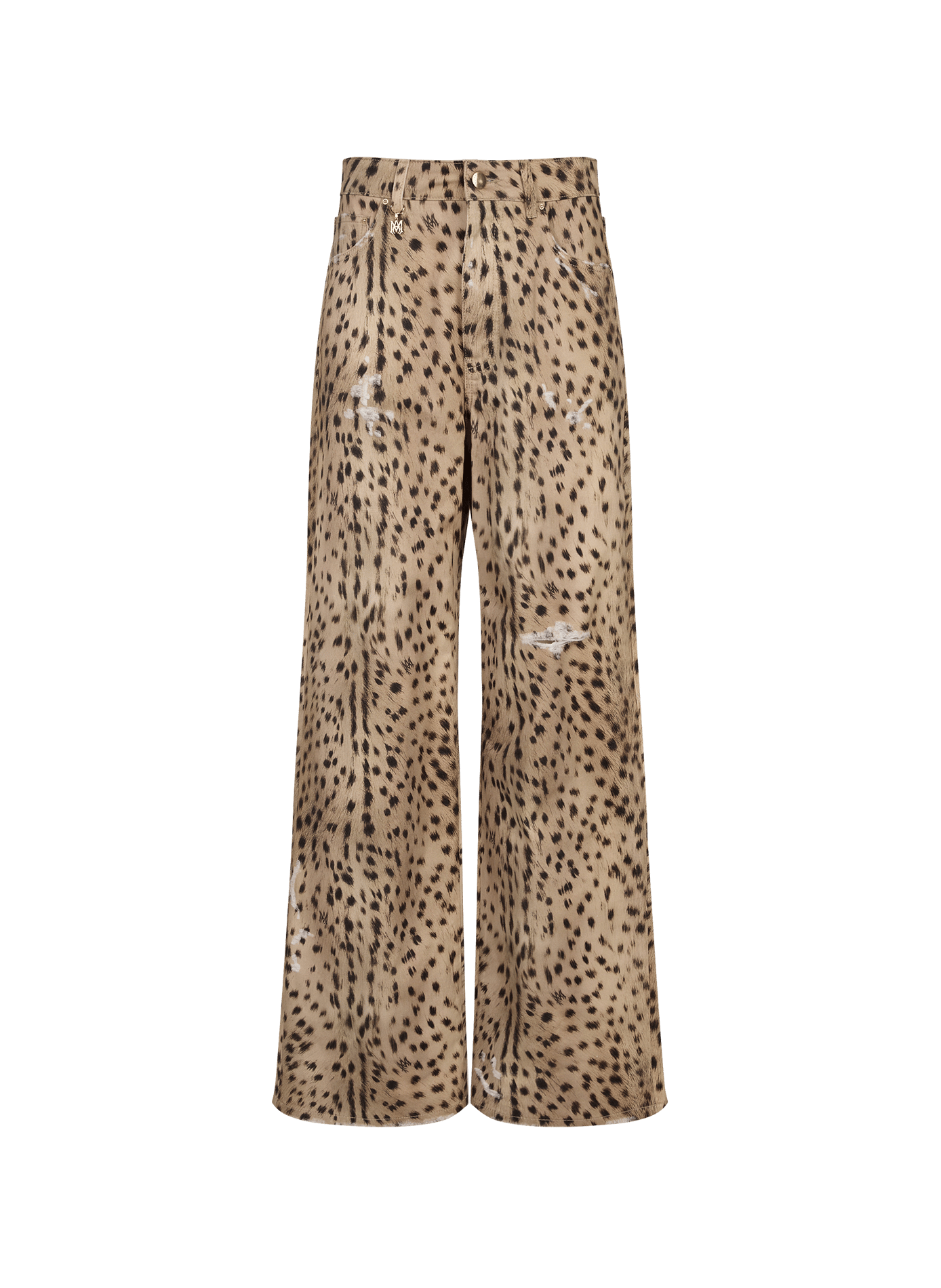 Cotton blend animal print jeans AMIRI Multicolour