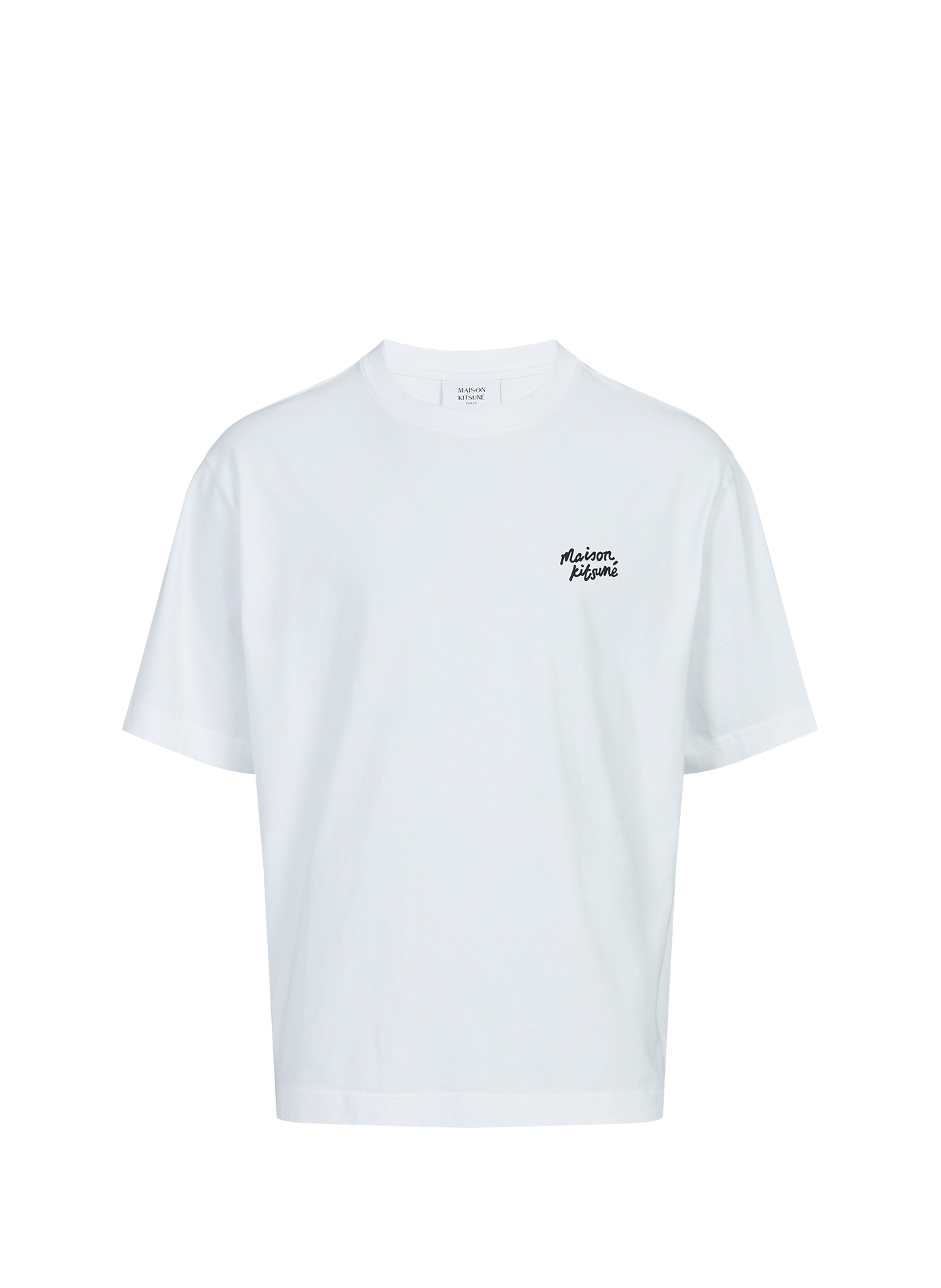 Oversized t-shirt with cotton back print MAISON KITSUNÉ White