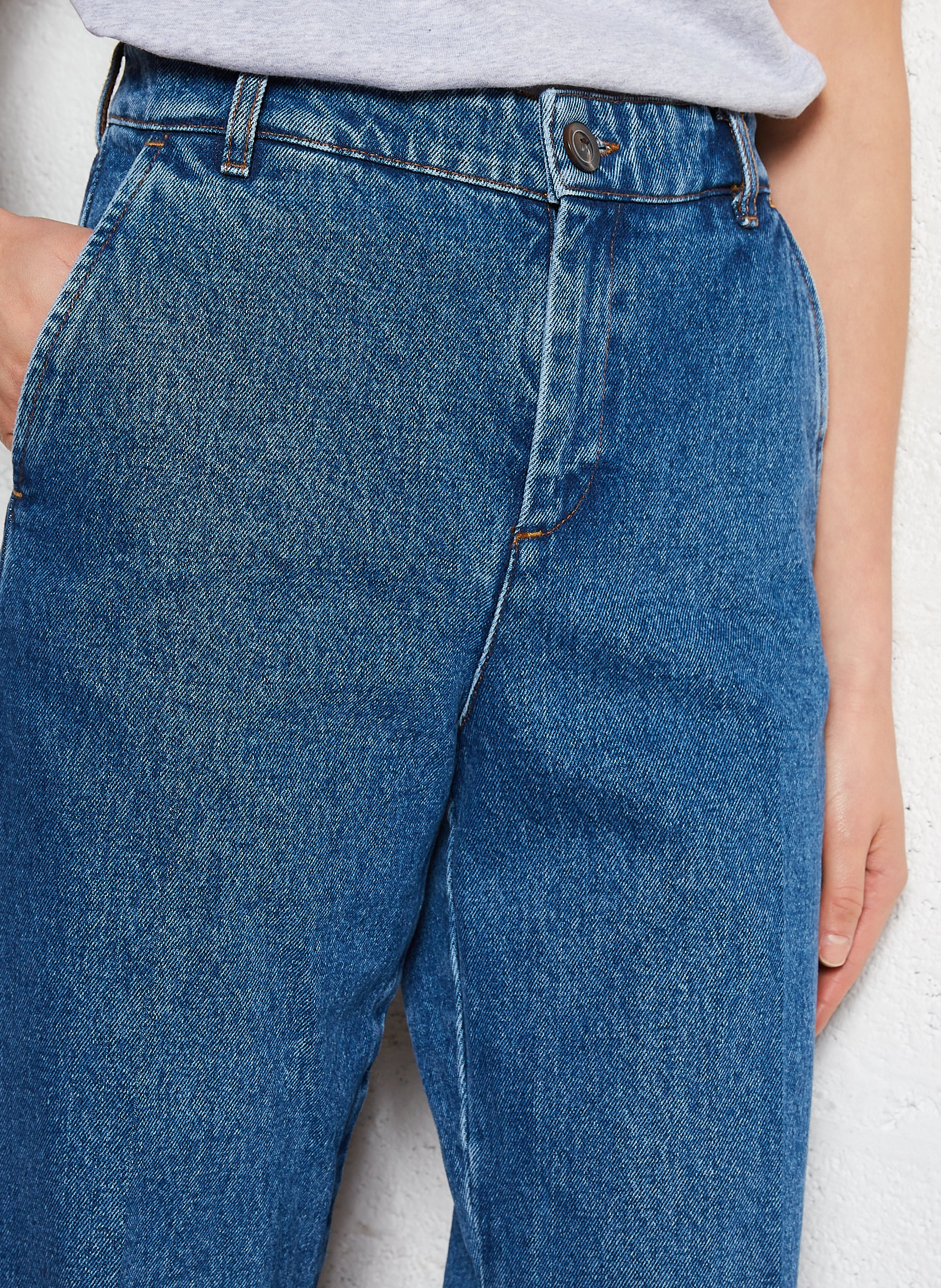 Jean boot-cut en coton california SOEUR Bleu