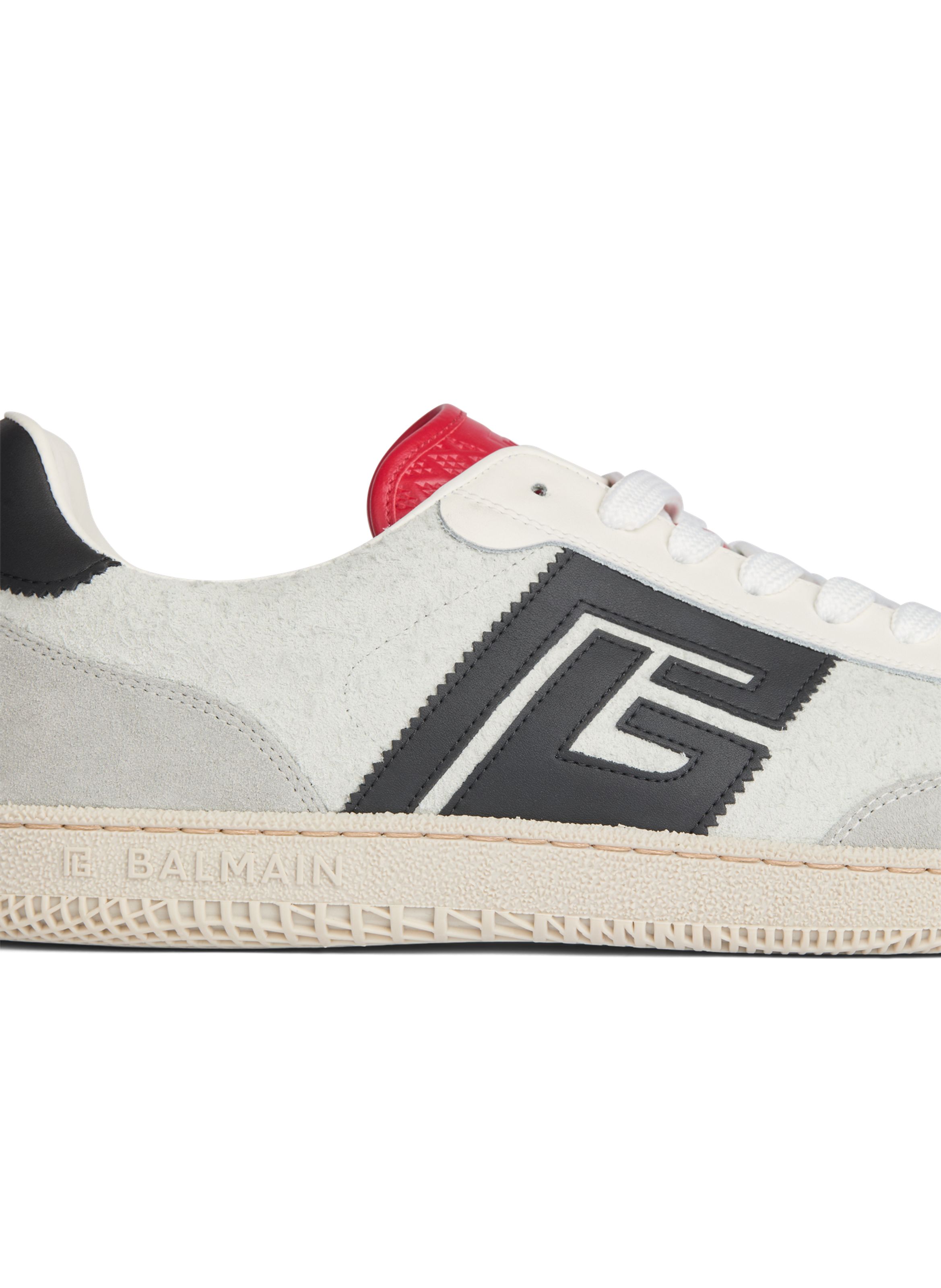 Baskets balmain swan en cuir suédé et lisse BALMAIN Multicolore