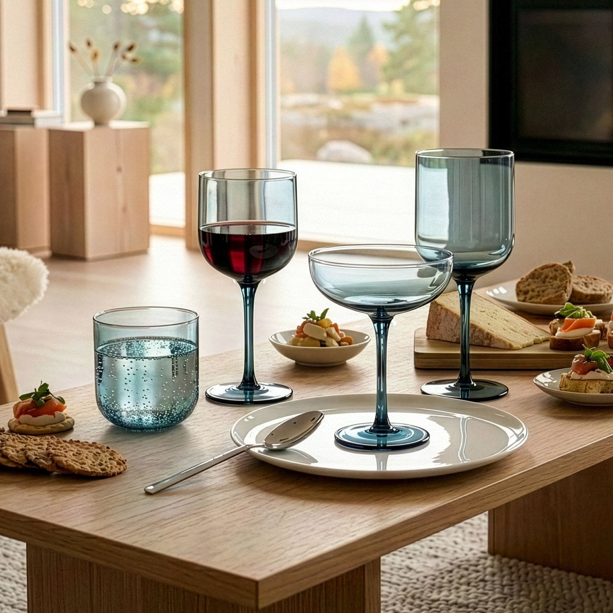 Eyden bleu - lot de 4 verres à pied 35 cl COUZON Bleu