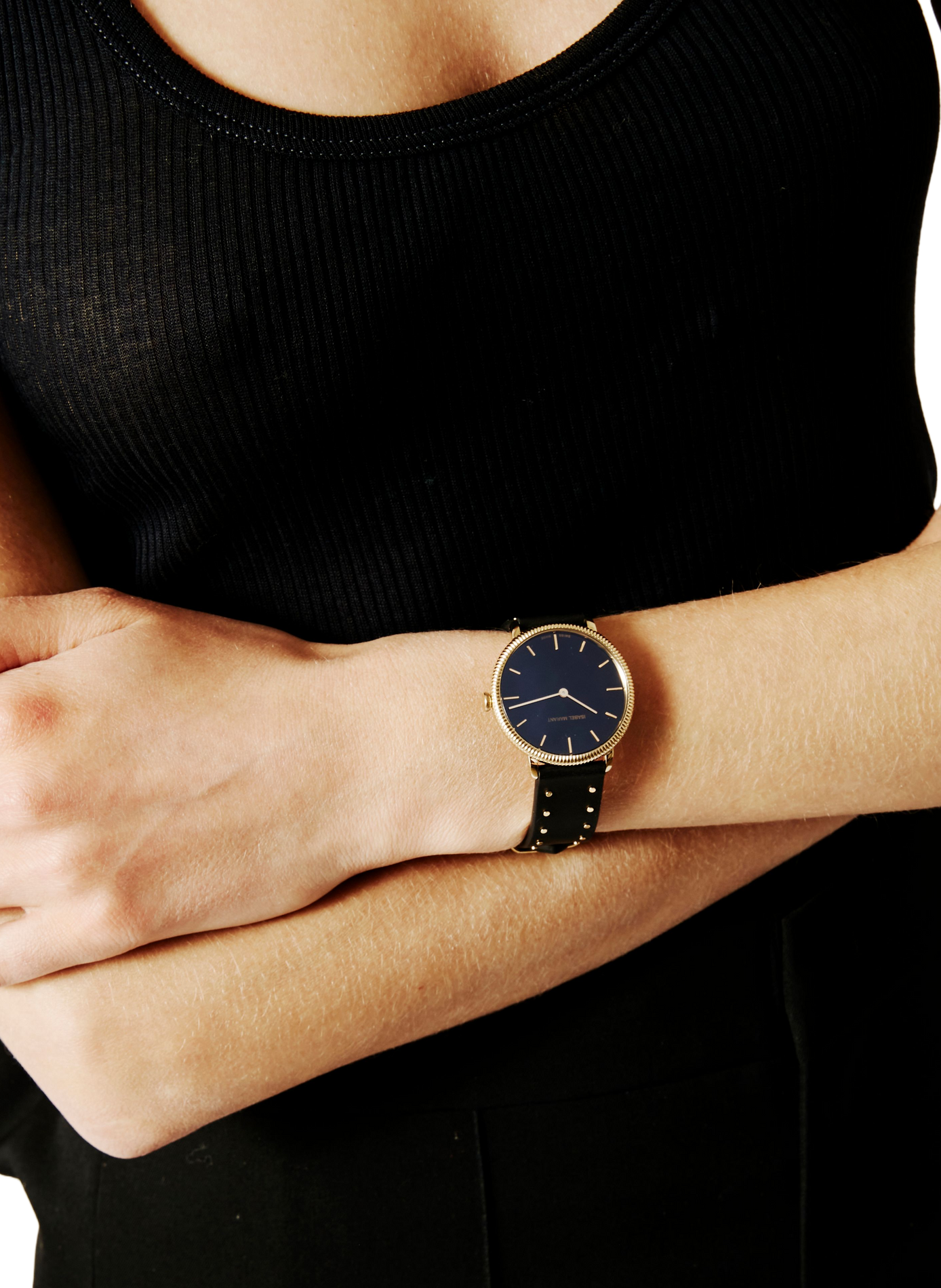 Analog leather watch ISABEL MARANT Black