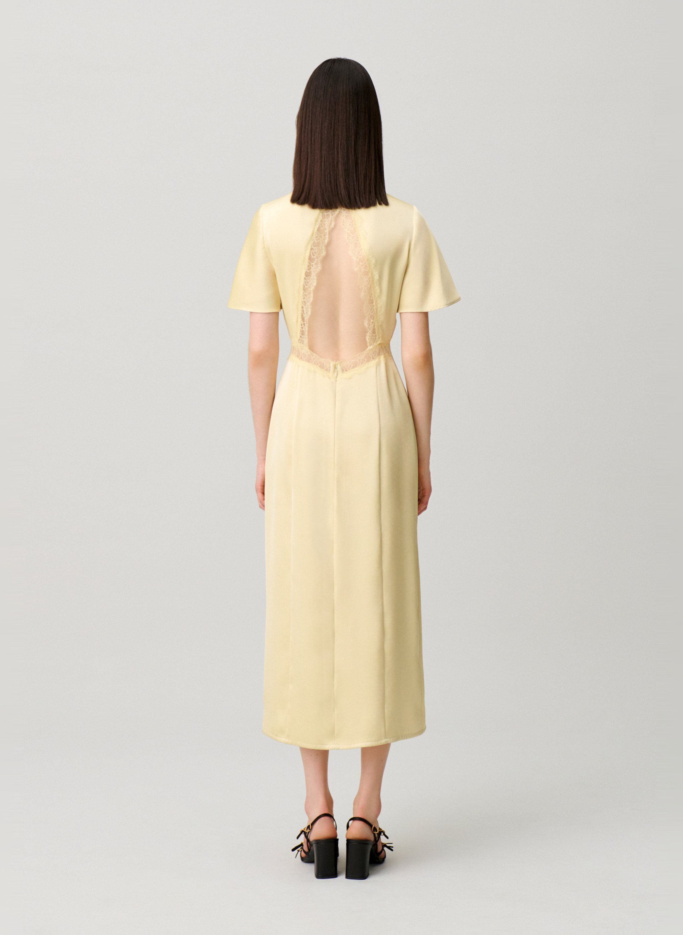 Robe longue col rond CLAUDIE PIERLOT Jaune