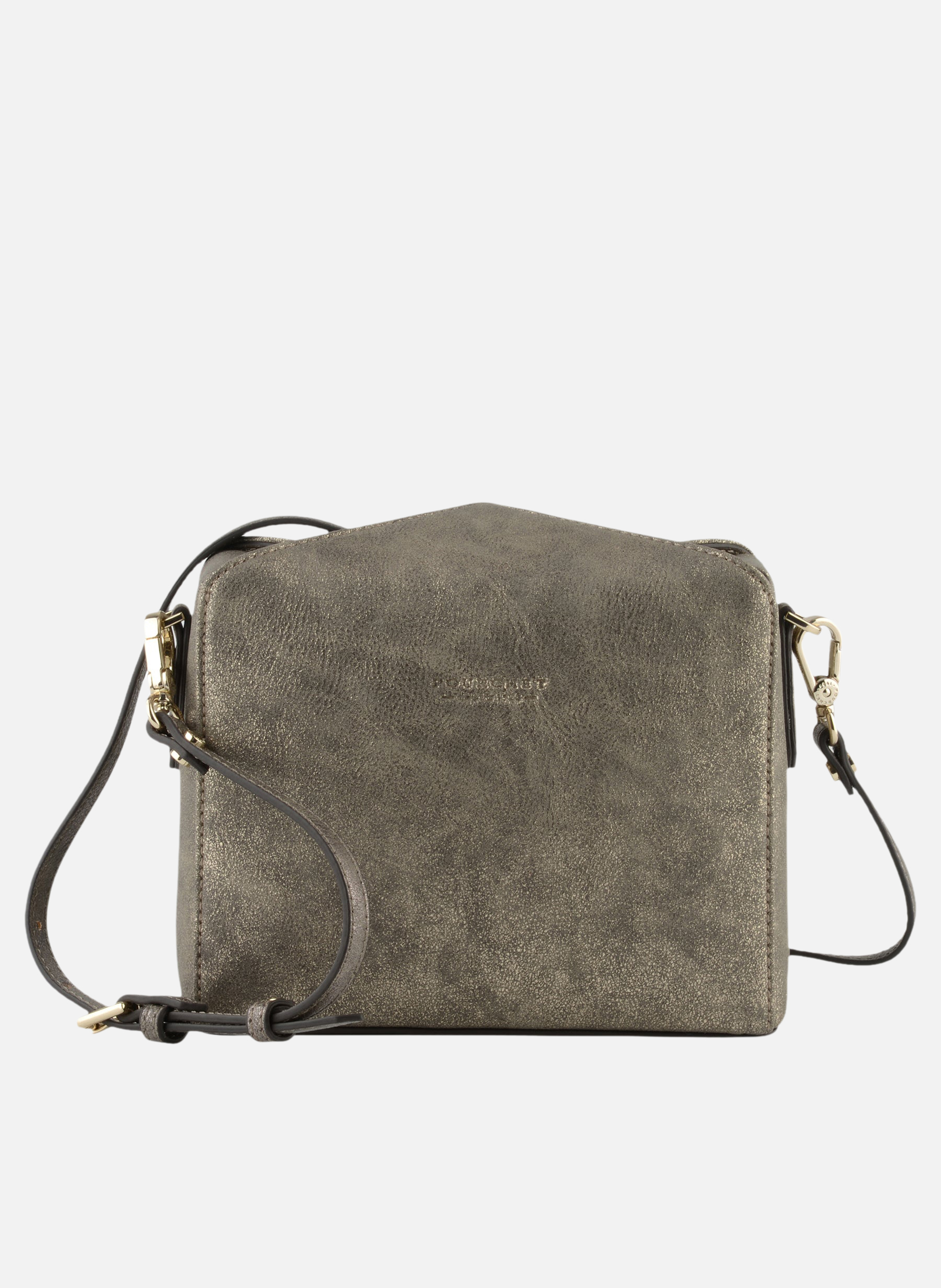 Cassetta vernis | sac porté épaule en cuir de vachette | Doré POURCHET Femme