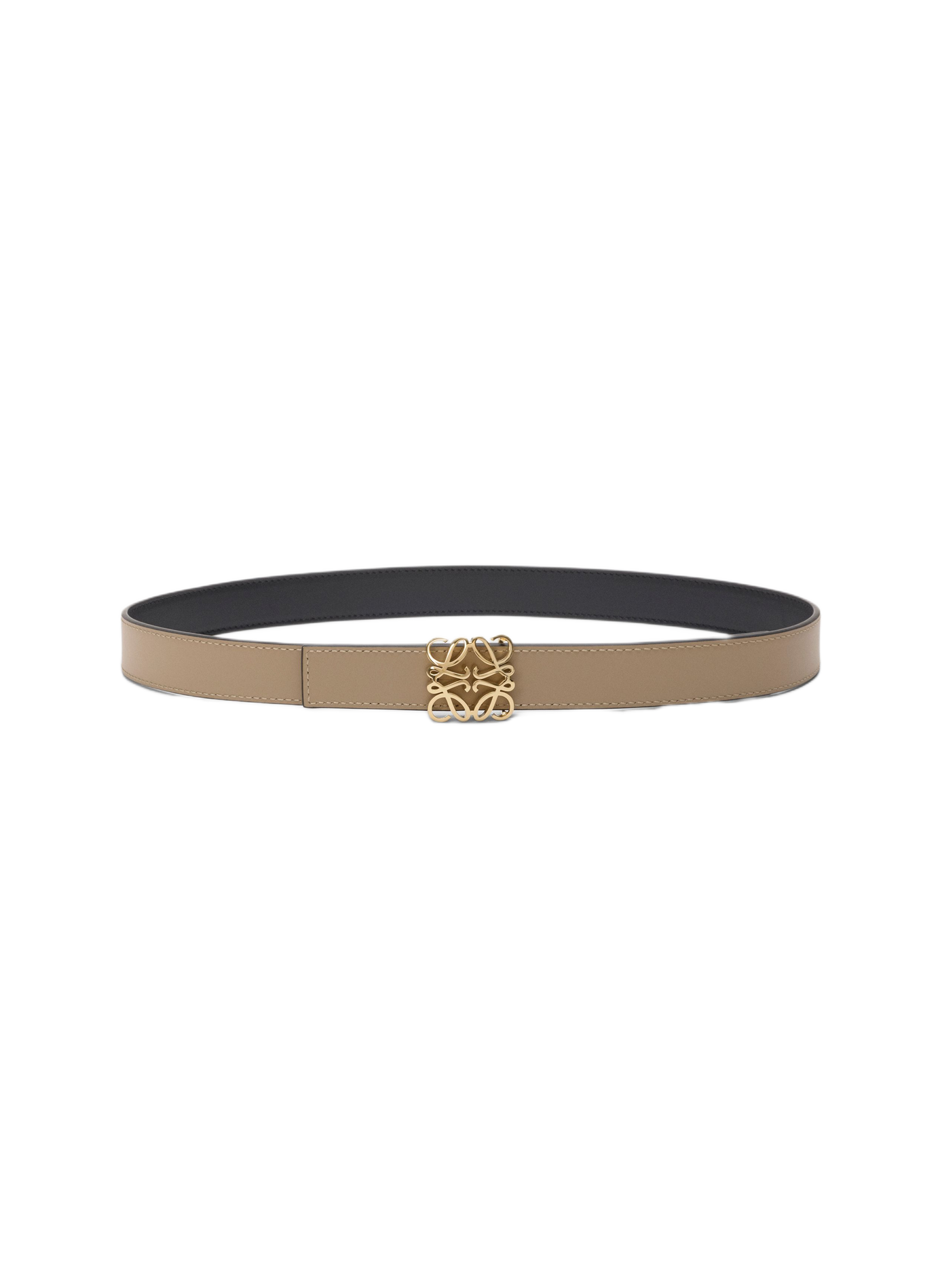 Ceinture réversible Anagram Bombé en cuir de veau lisse LOEWE Multicolore
