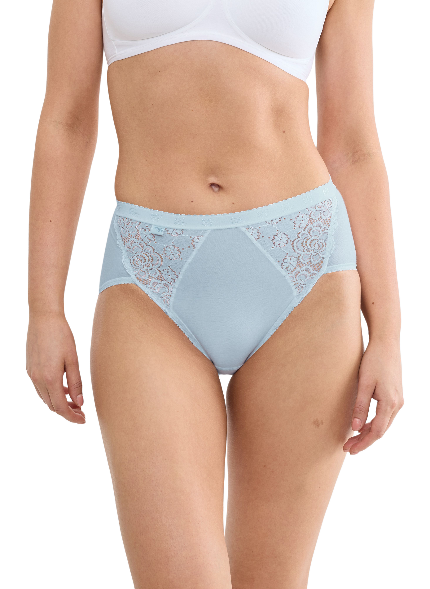 Set aus 4 Slips aus Baumwollmischung SLOGGI Blau