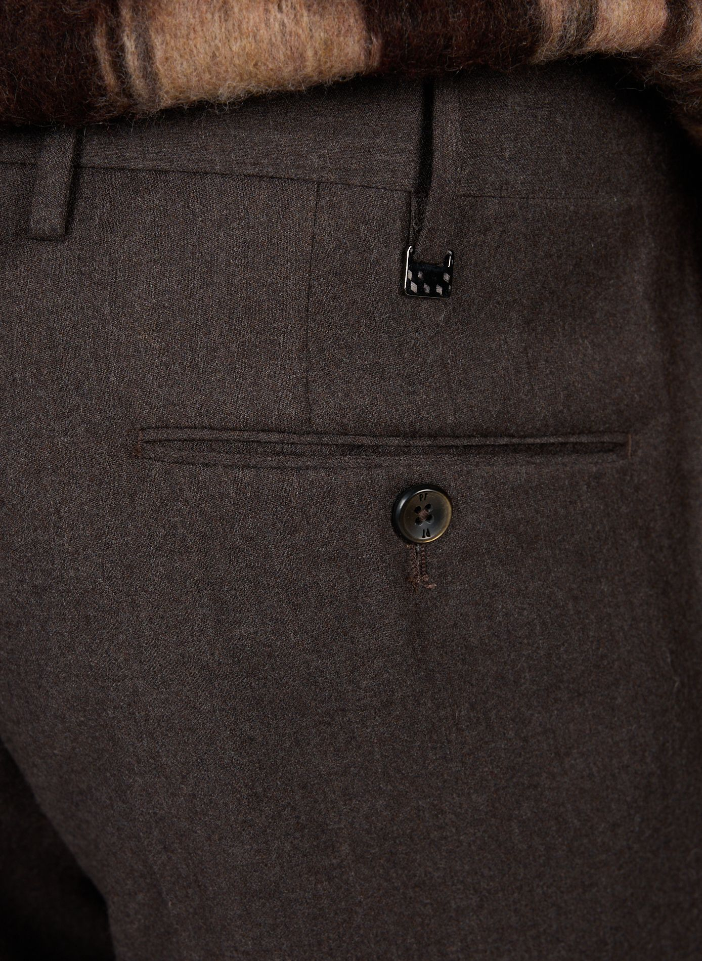 Slim-Fit Virgin Wool Trousers | Brown PT01 Men