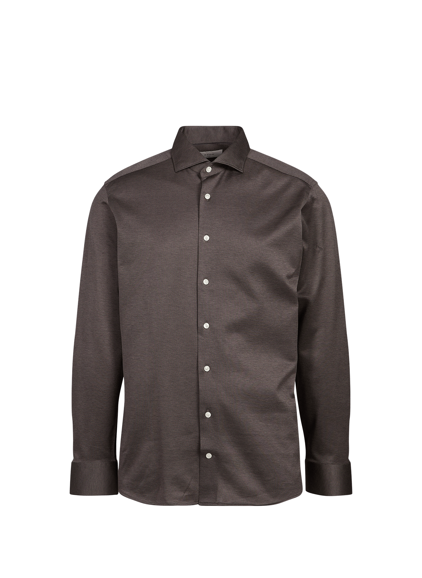Gerade Jacquardbluse aus Baumwolle ETON Braun