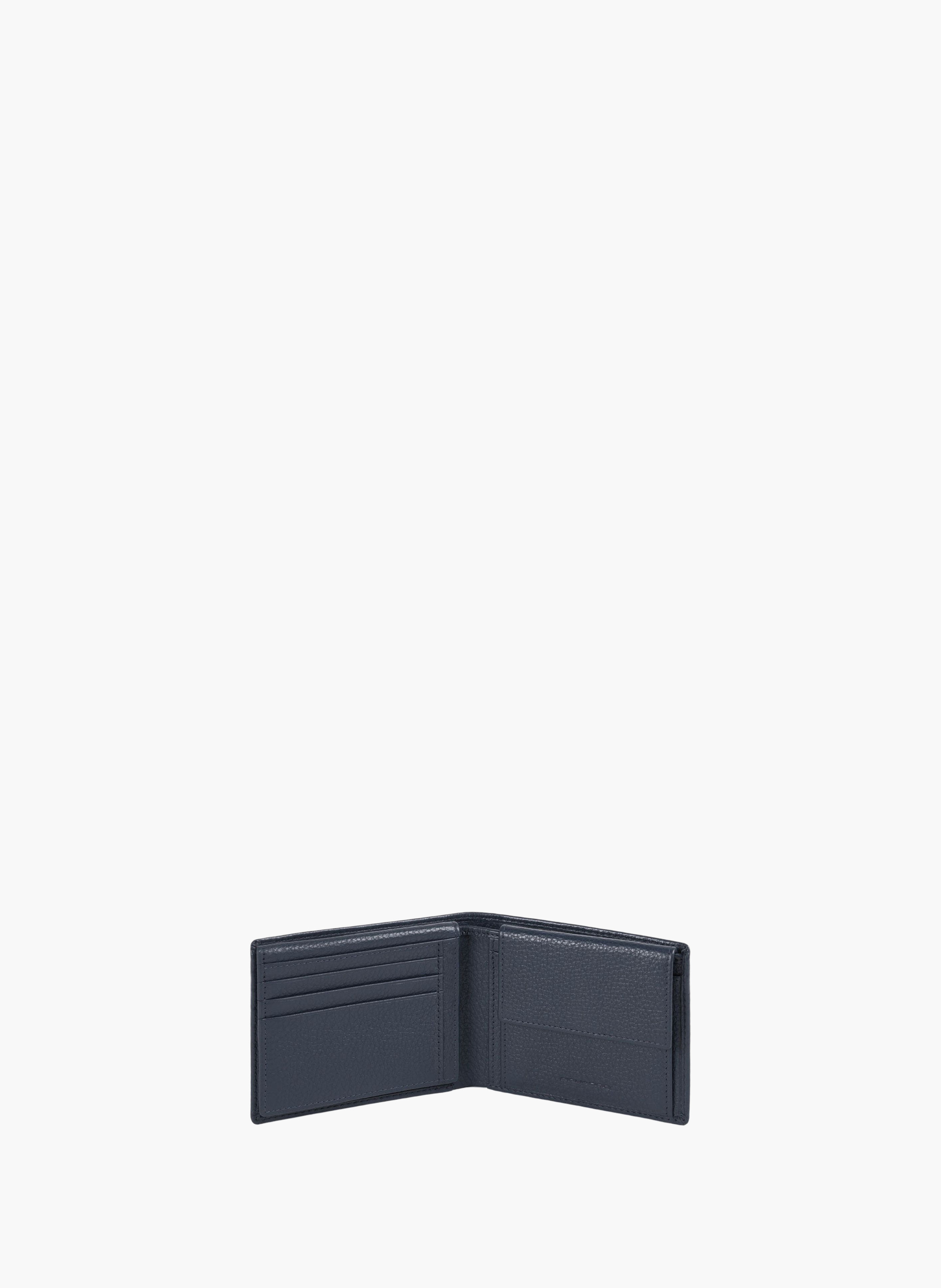 Mannenportemonnee met identiteitskaarthouder flap PIQUADRO Blauw