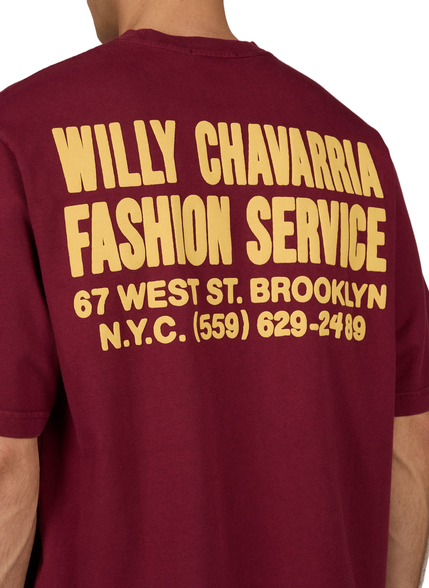 Straight-fit cotton T-shirt WILLY CHAVARRIA Red
