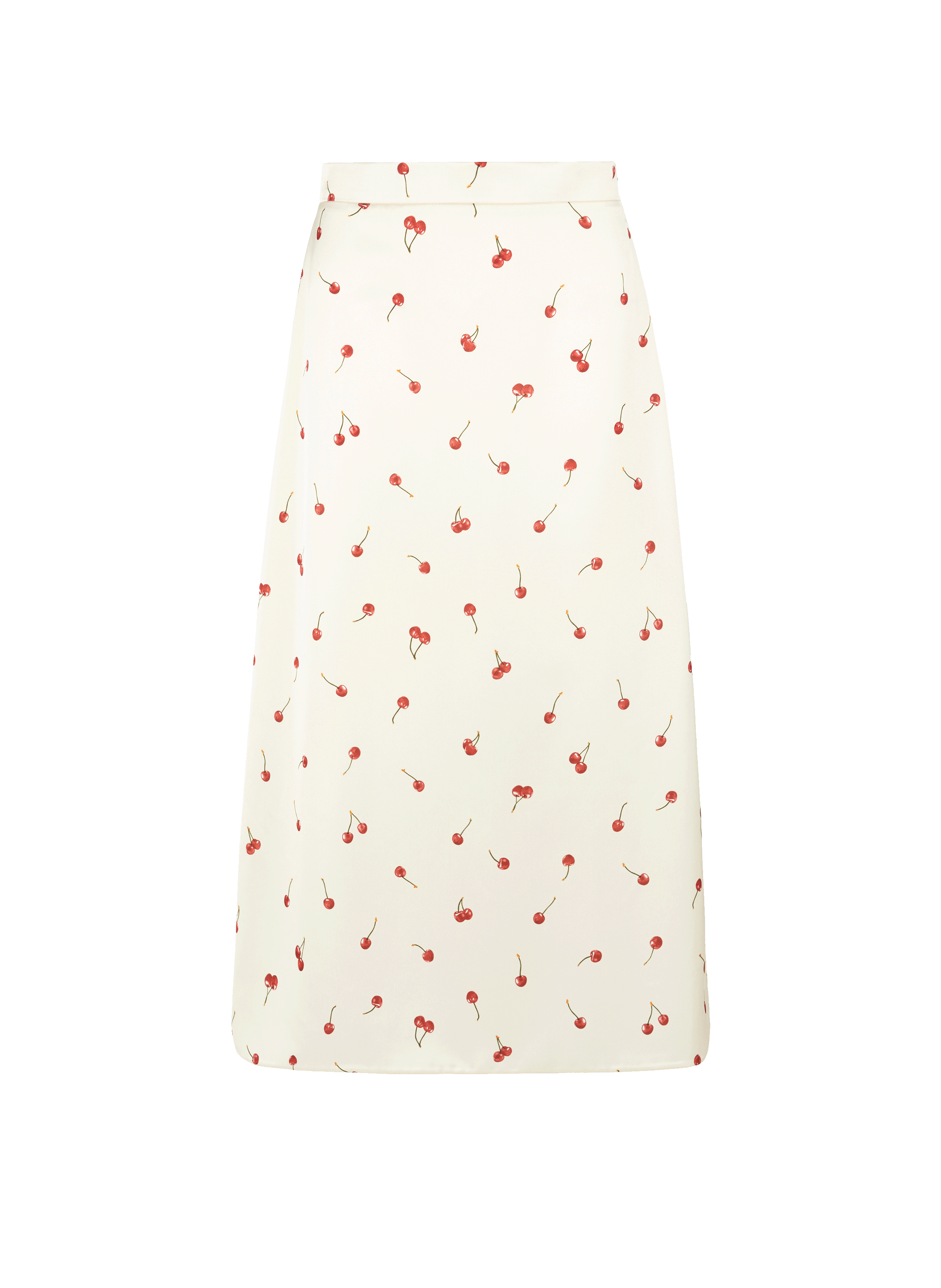 Jupe midi imprimé cerise