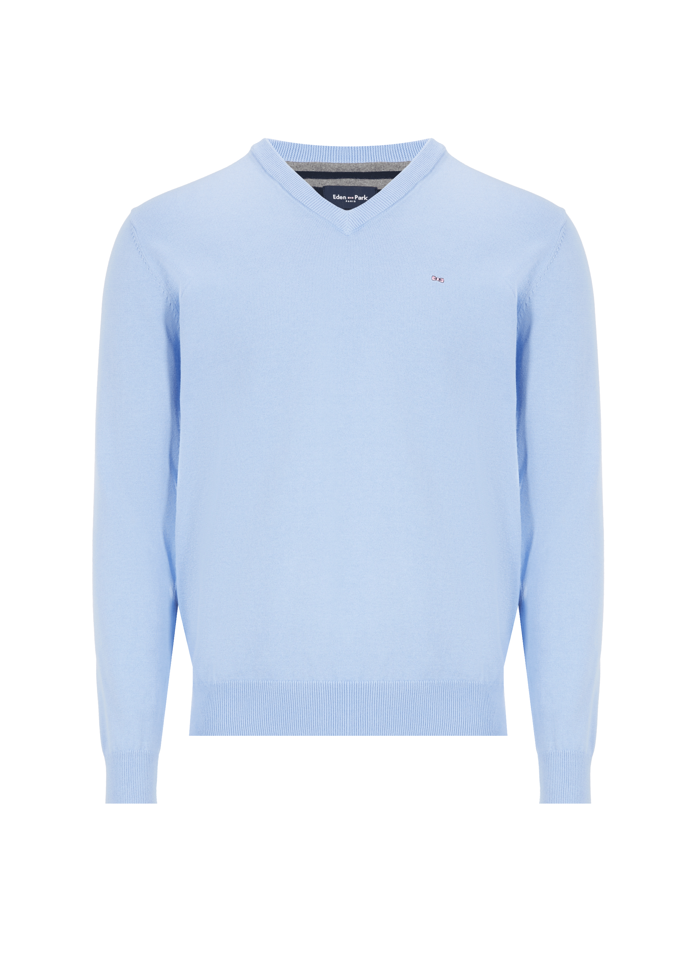 Pull à col V en coton