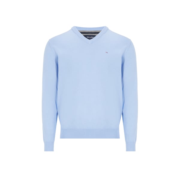 Pull à col V en coton