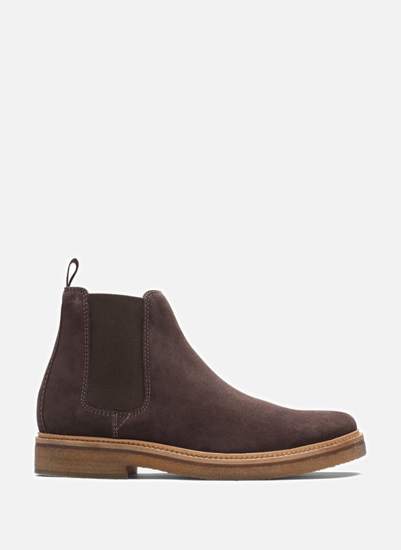 Clarks brown sales suede ankle boots