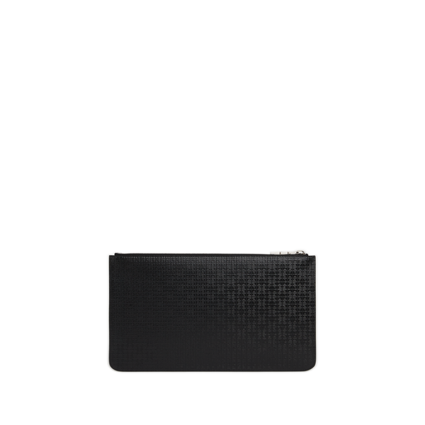 Shop Givenchy Monogram Leather Pouch In Black
