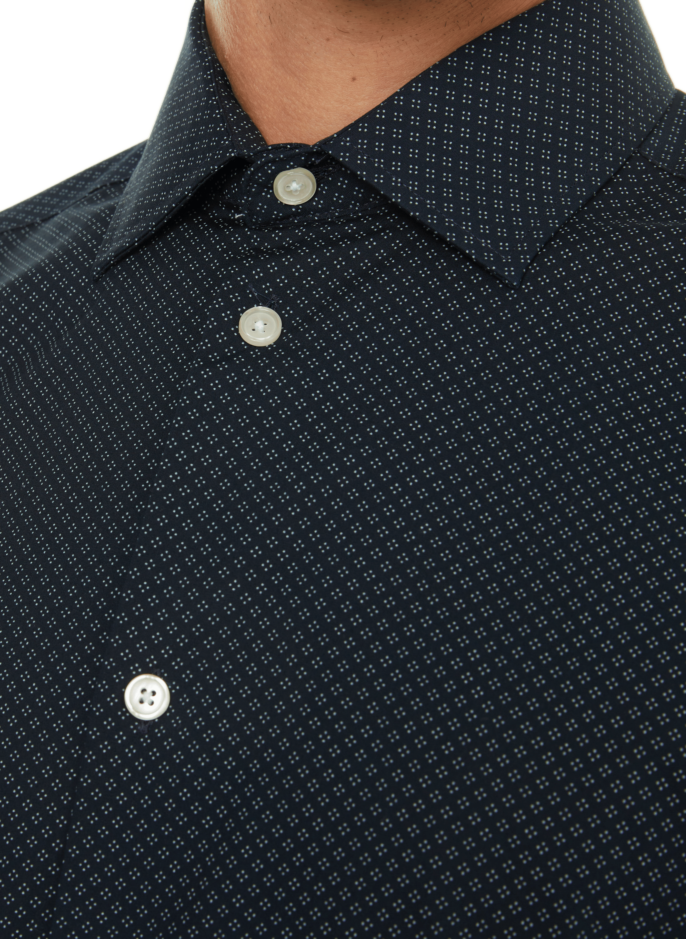 Printed cotton shirt AU PRINTEMPS PARIS Blue