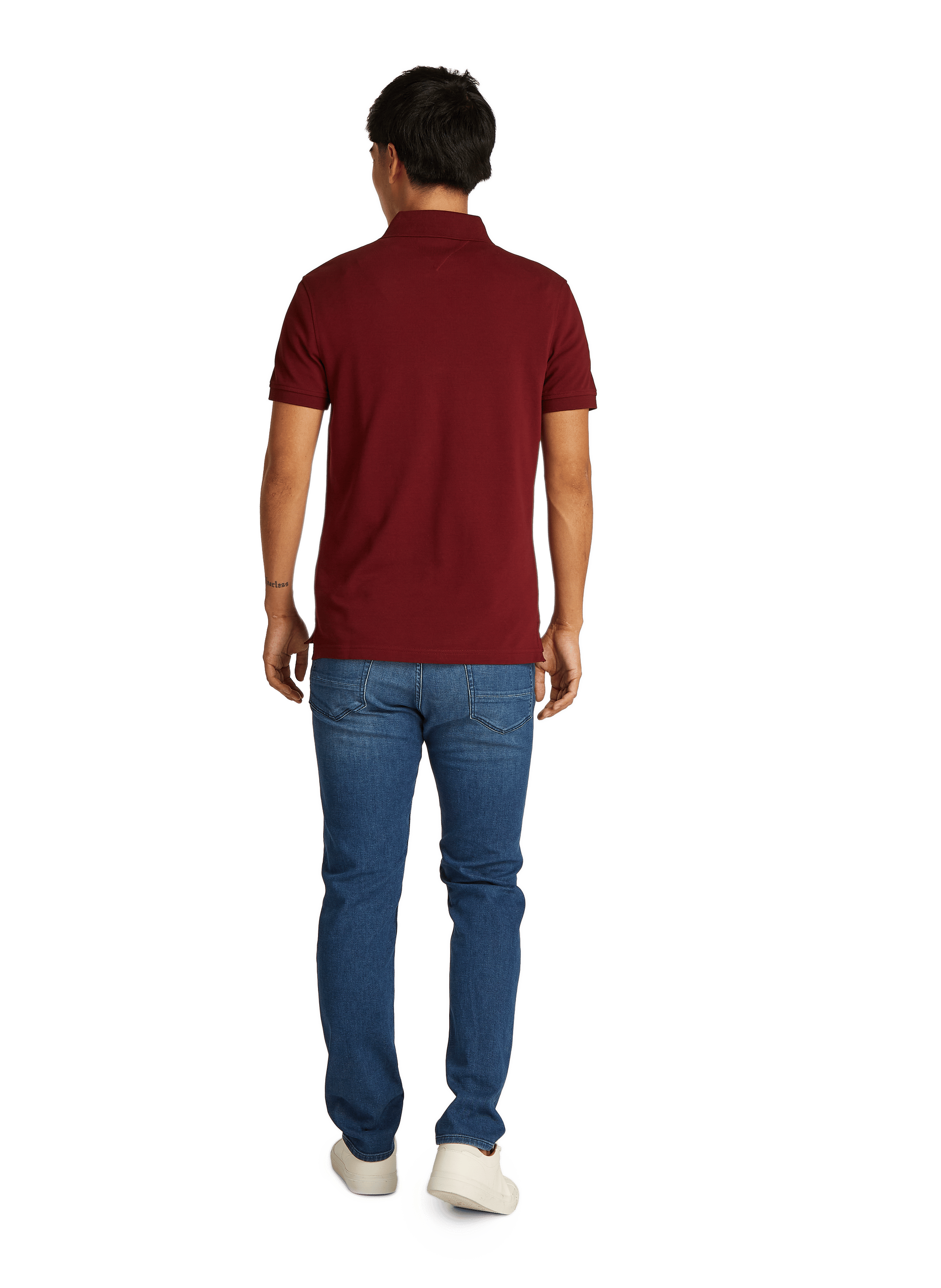 Polo en coton organique TOMMY HILFIGER Rouge