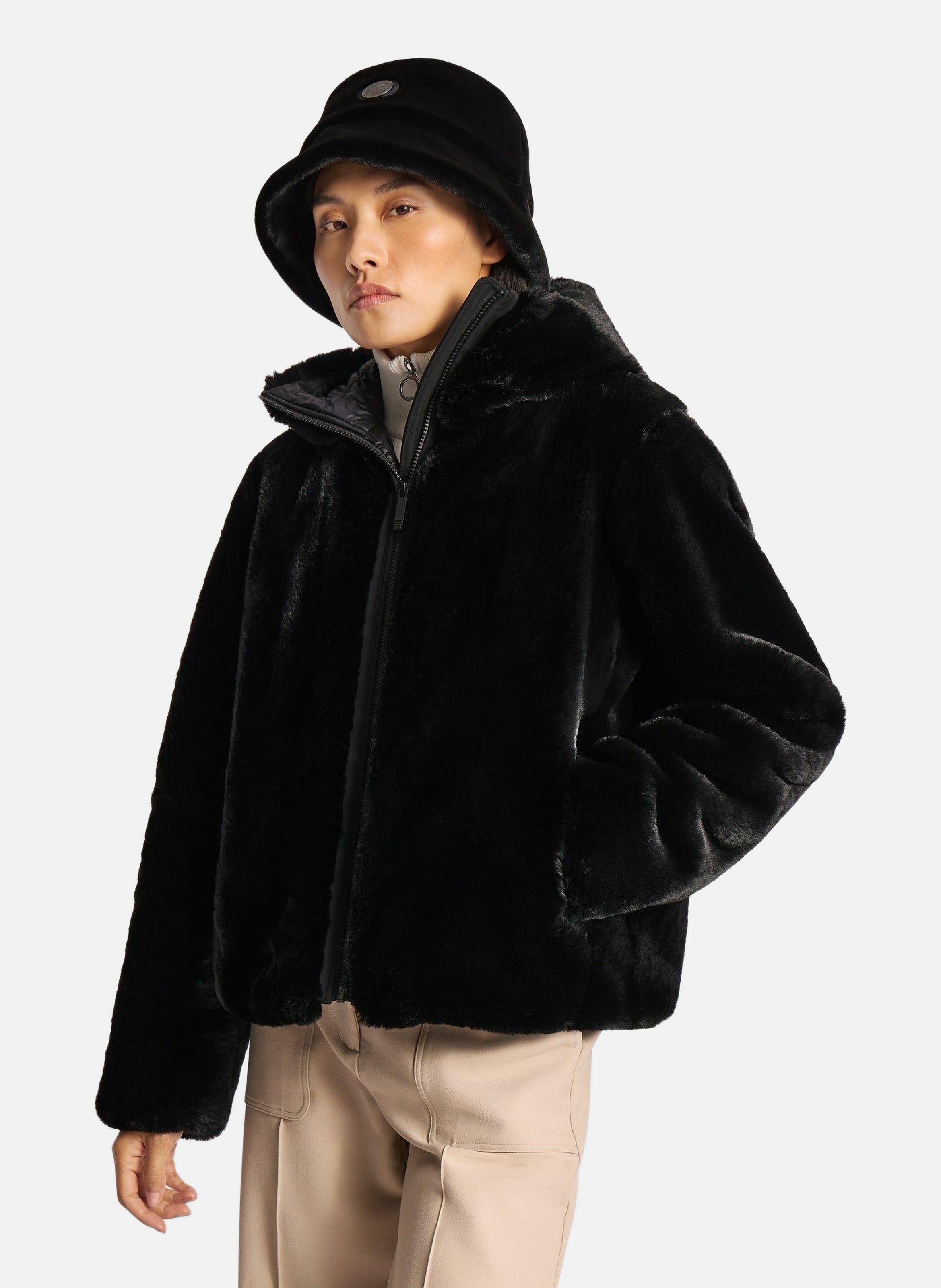 Veste mongiea alpine col montant coupe regular FUSALP Noir