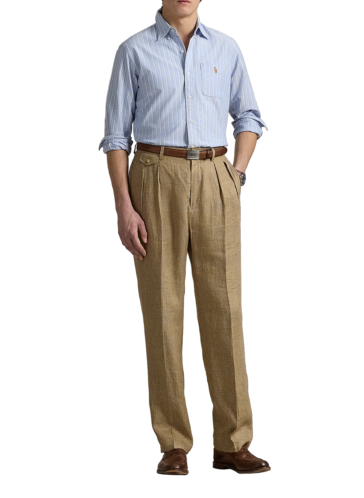 Slim-fit striped cotton shirt POLO RALPH LAUREN Blue