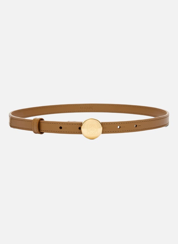 Smooth Pebble Calf Leather Belt Brown by LOEWE LOEWE Smooth Pebble Calf Leather Belt Brown