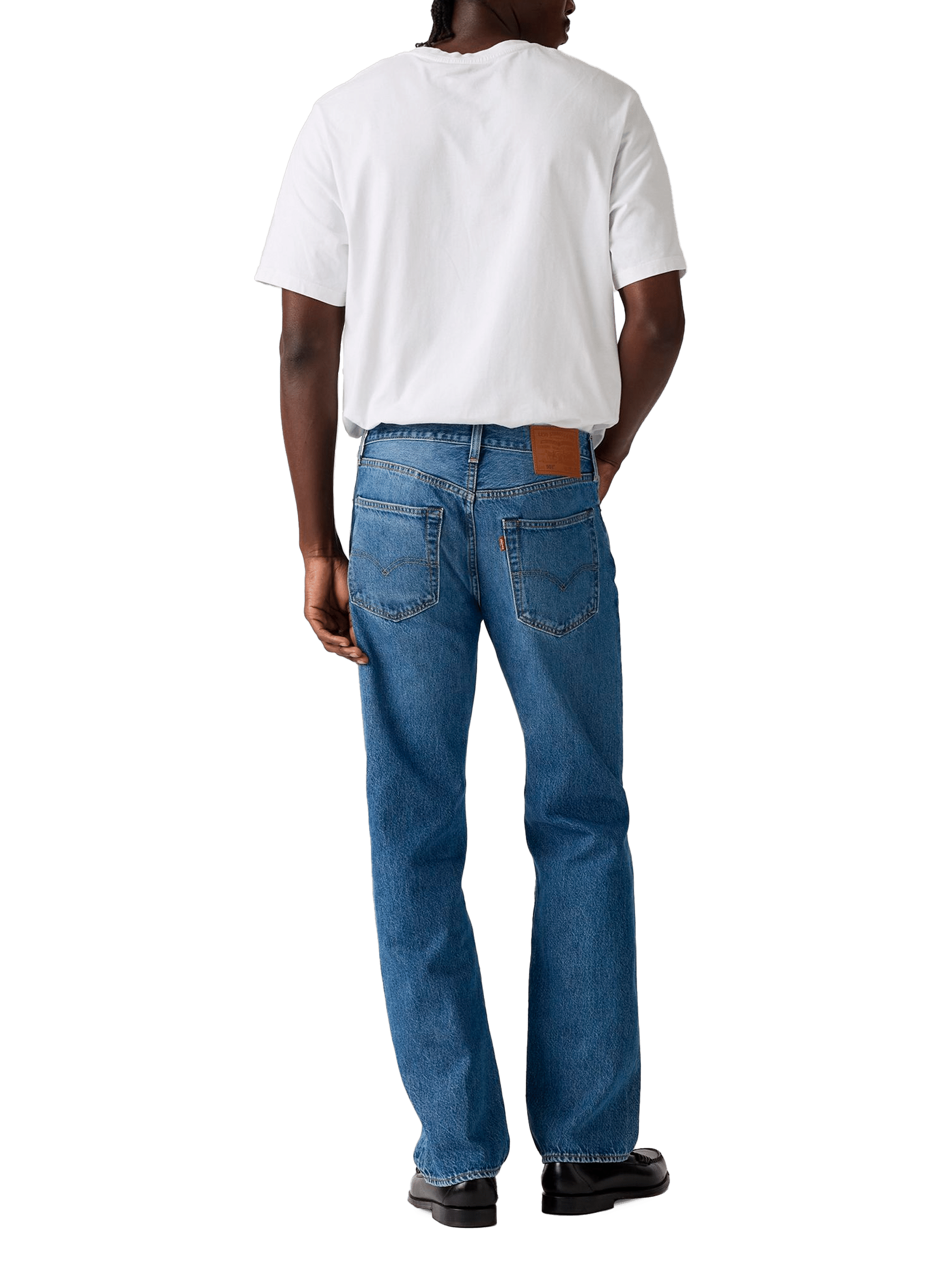 Jean droit en coton LEVI&#039;S Bleu