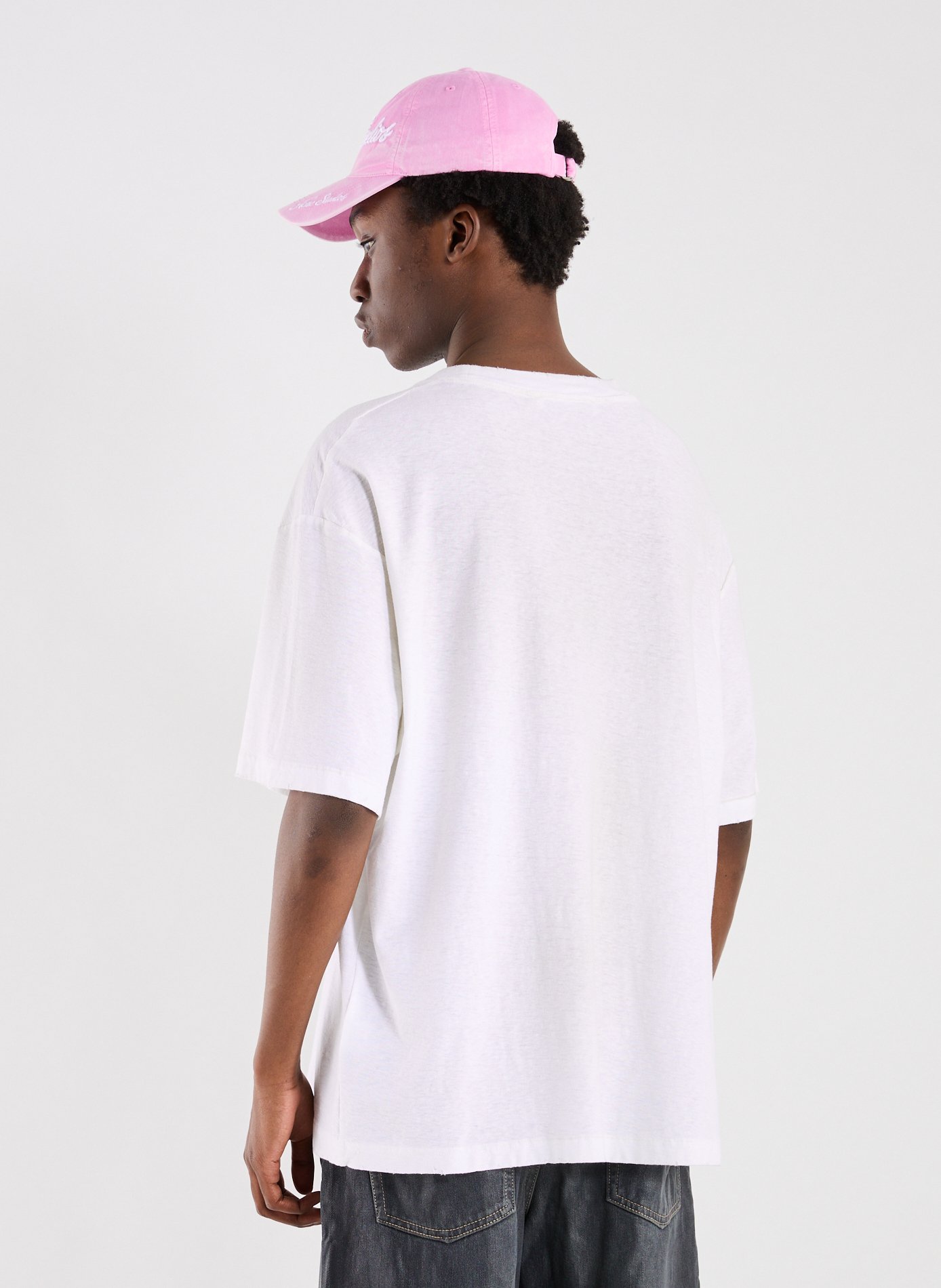 T-shirt en coton et chanvre ACNE STUDIOS Blanc