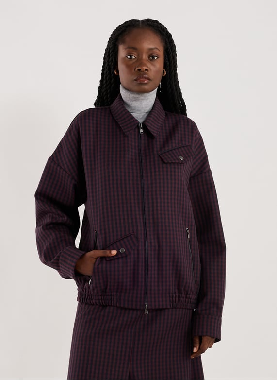 Veste à carreaux en laine | Multicolore by TIBI Veste à carreaux en laine Multicolore