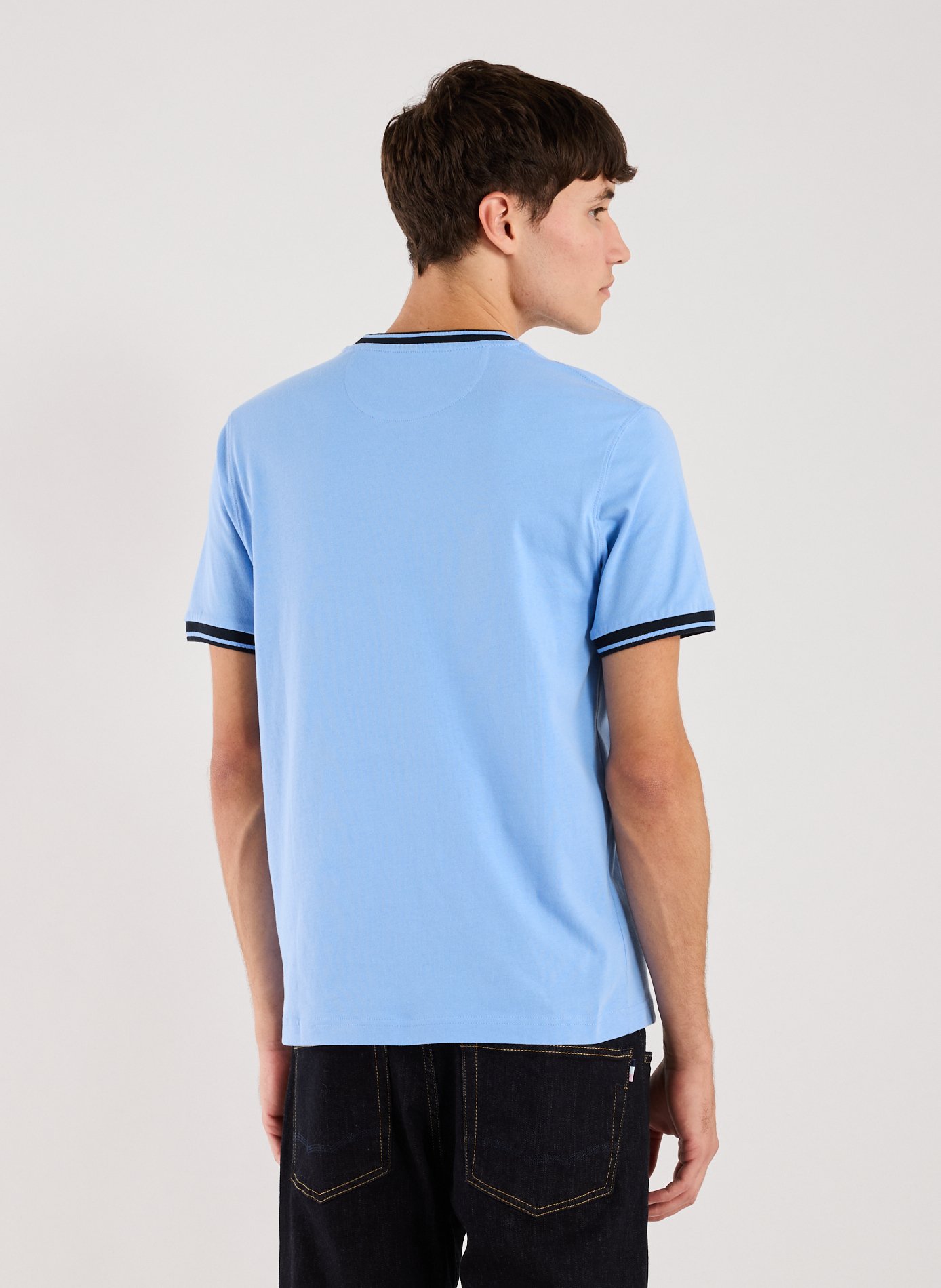 T-shirt brodé en coton EDEN PARK Bleu