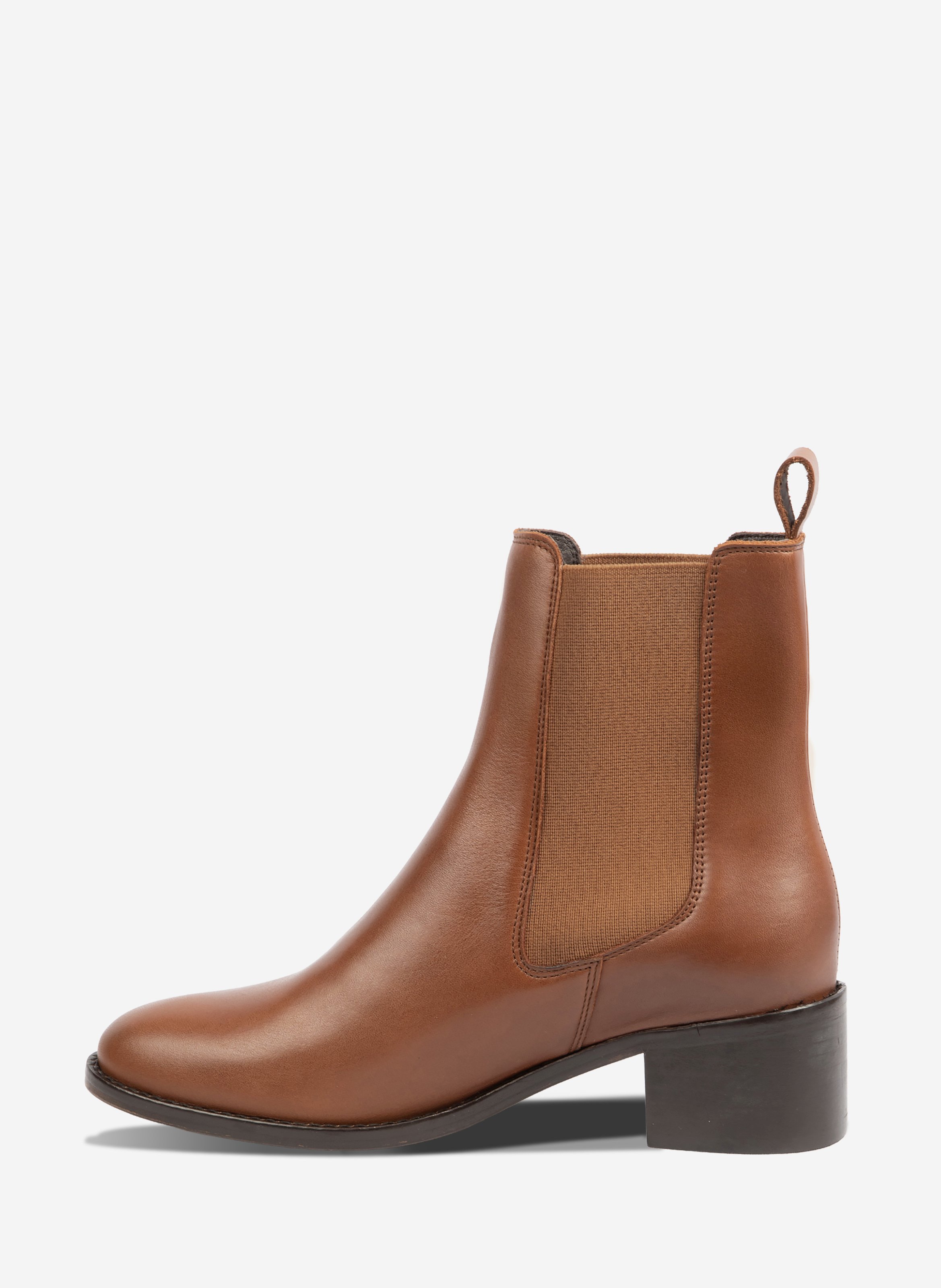 Bottines chelsea juliette cuir JULES & JENN Marron