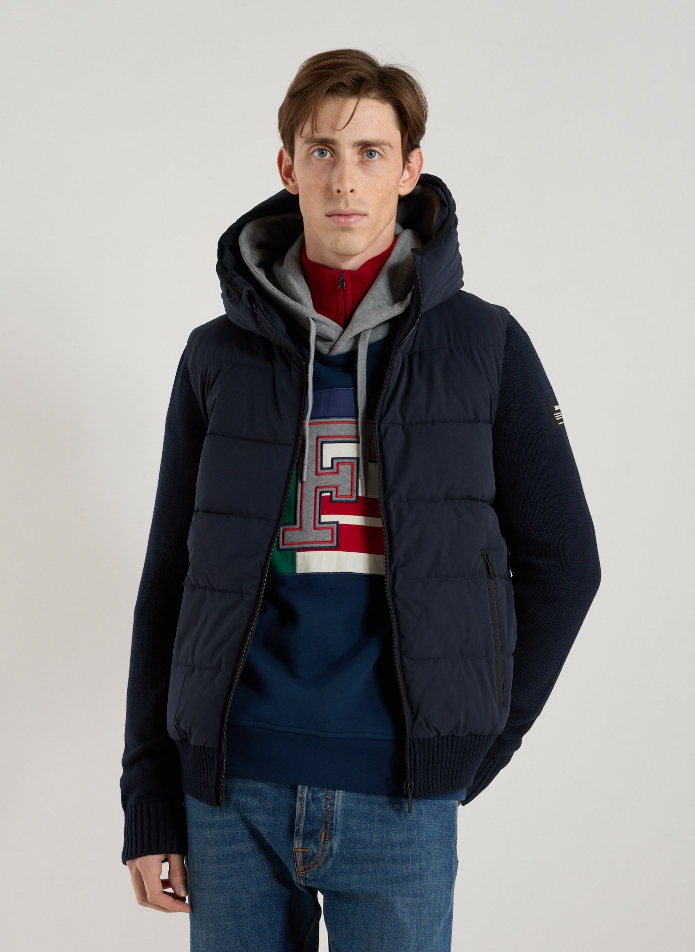 ECOALF Veste bi matière Bale Bleu