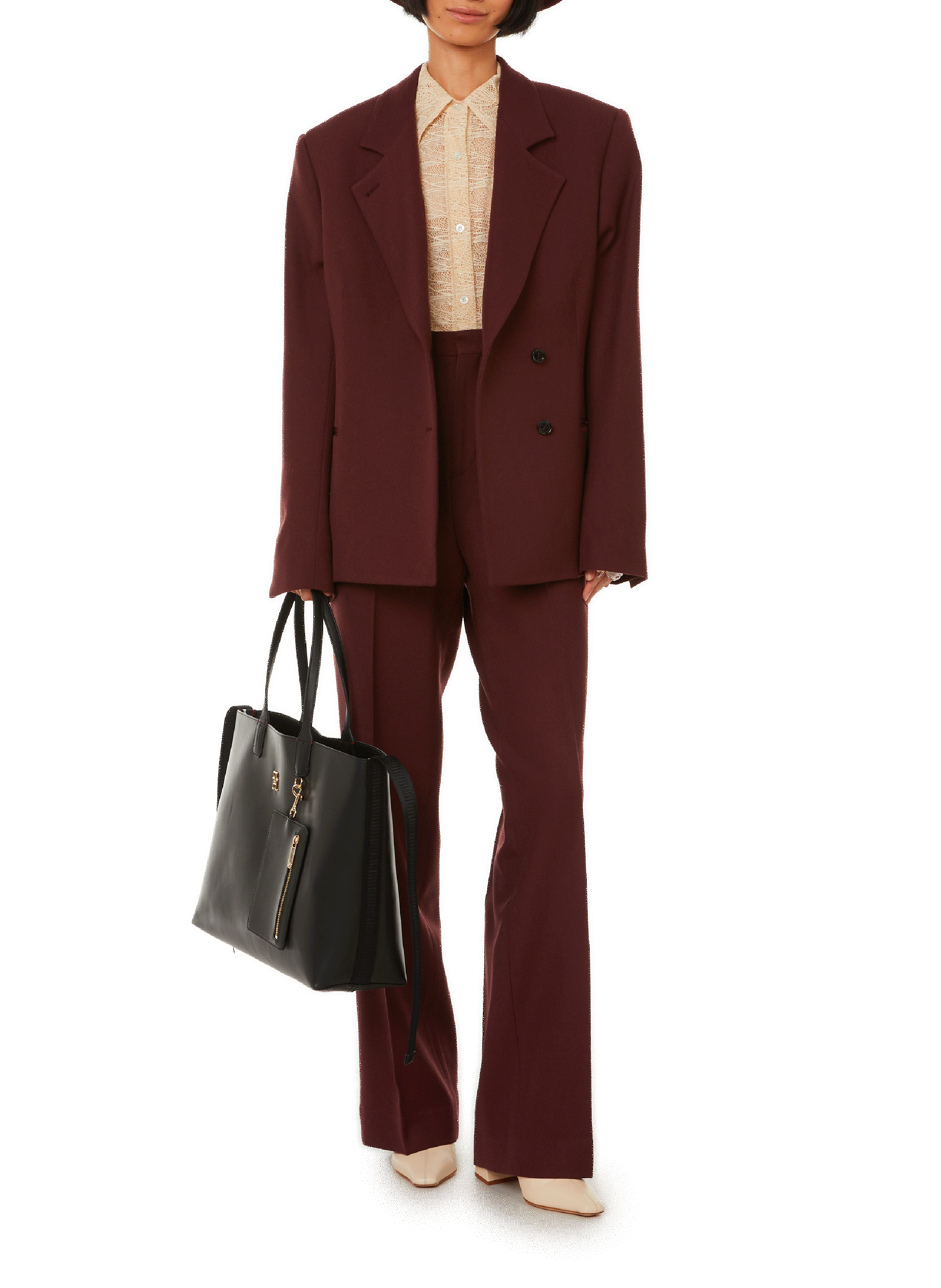 Blazer en laine biologique BITE STUDIOS Rouge