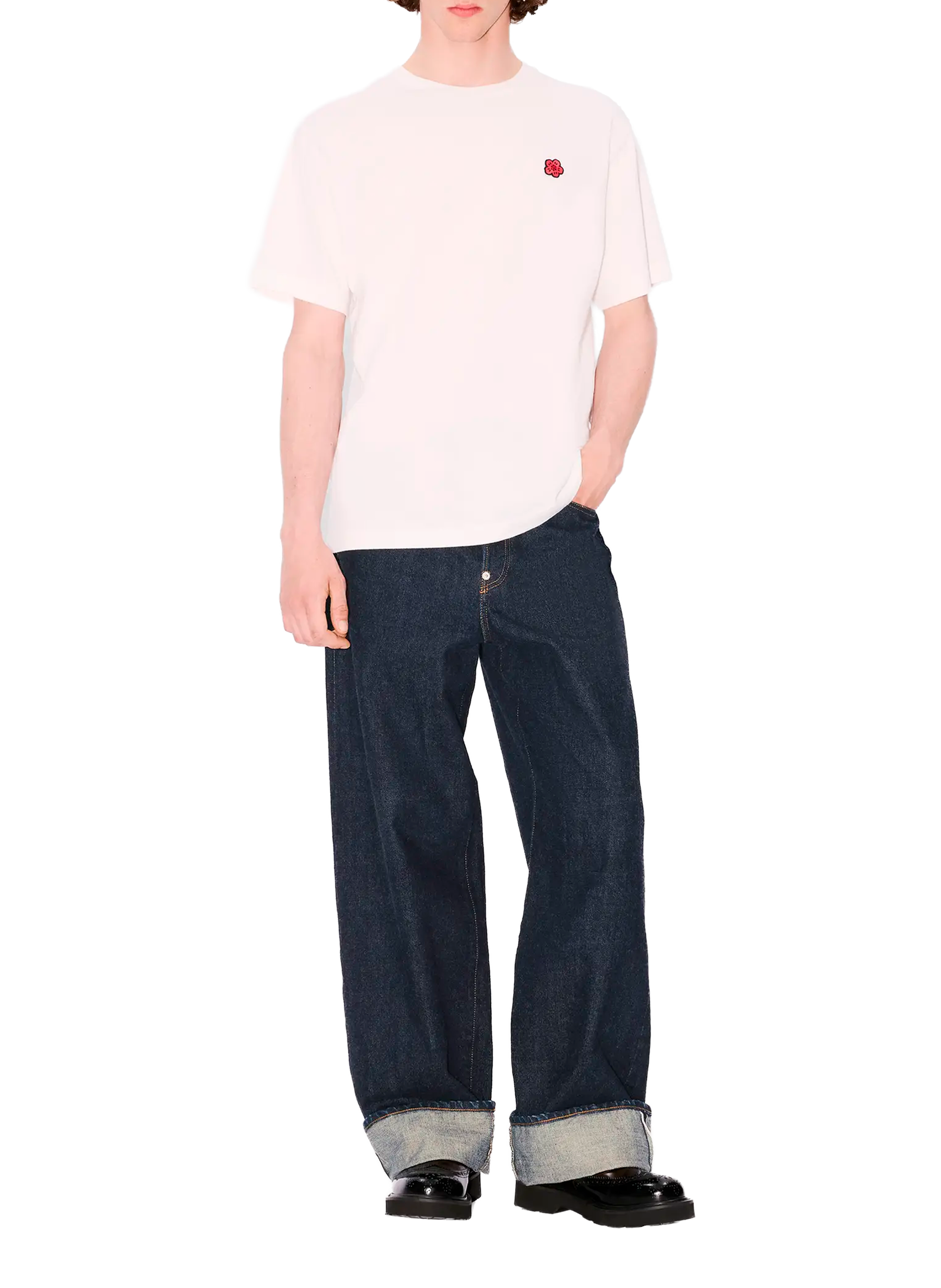 Straight cotton jeans KENZO Blue