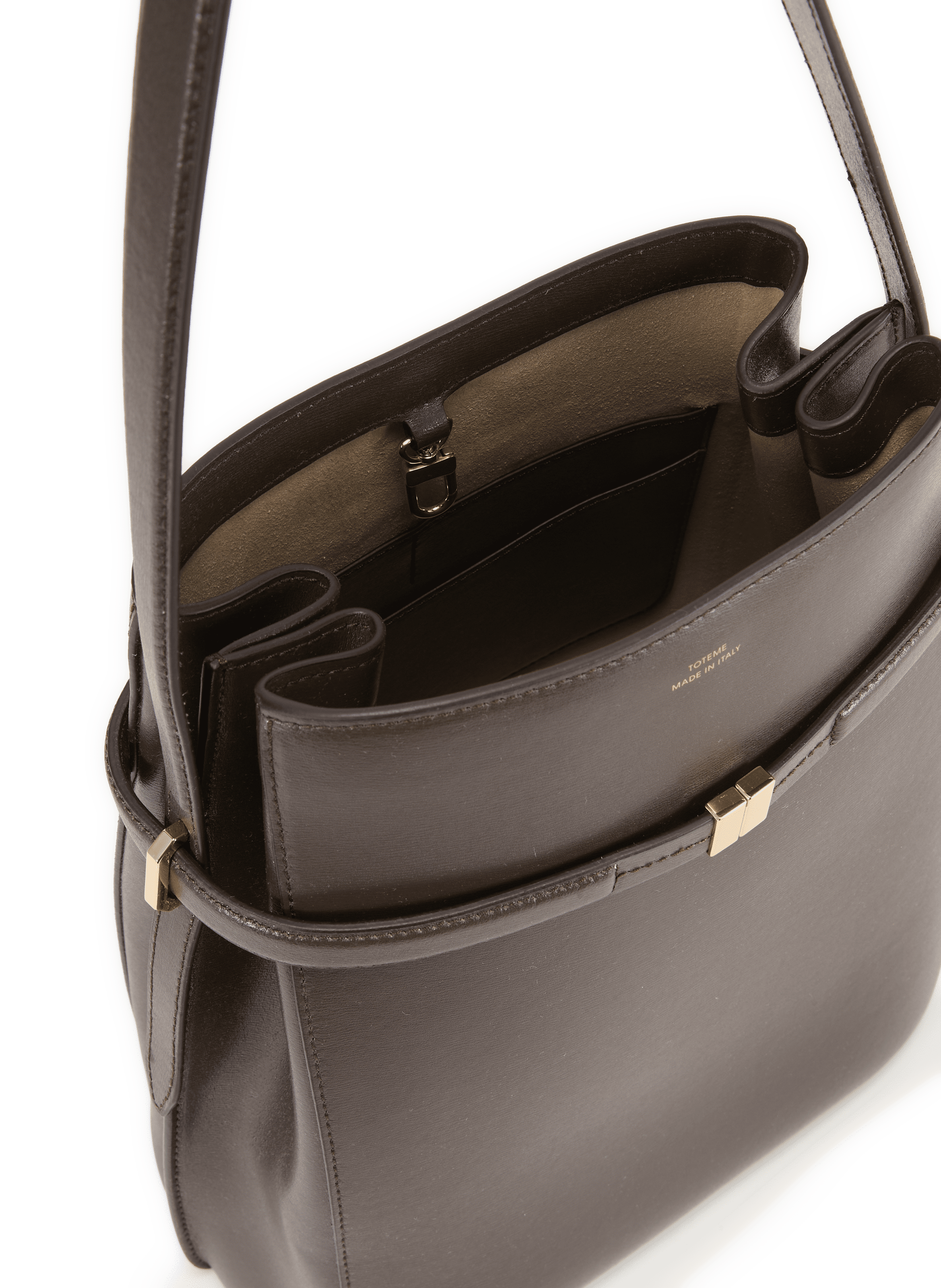 Cow leather handbag TOTEME Brown