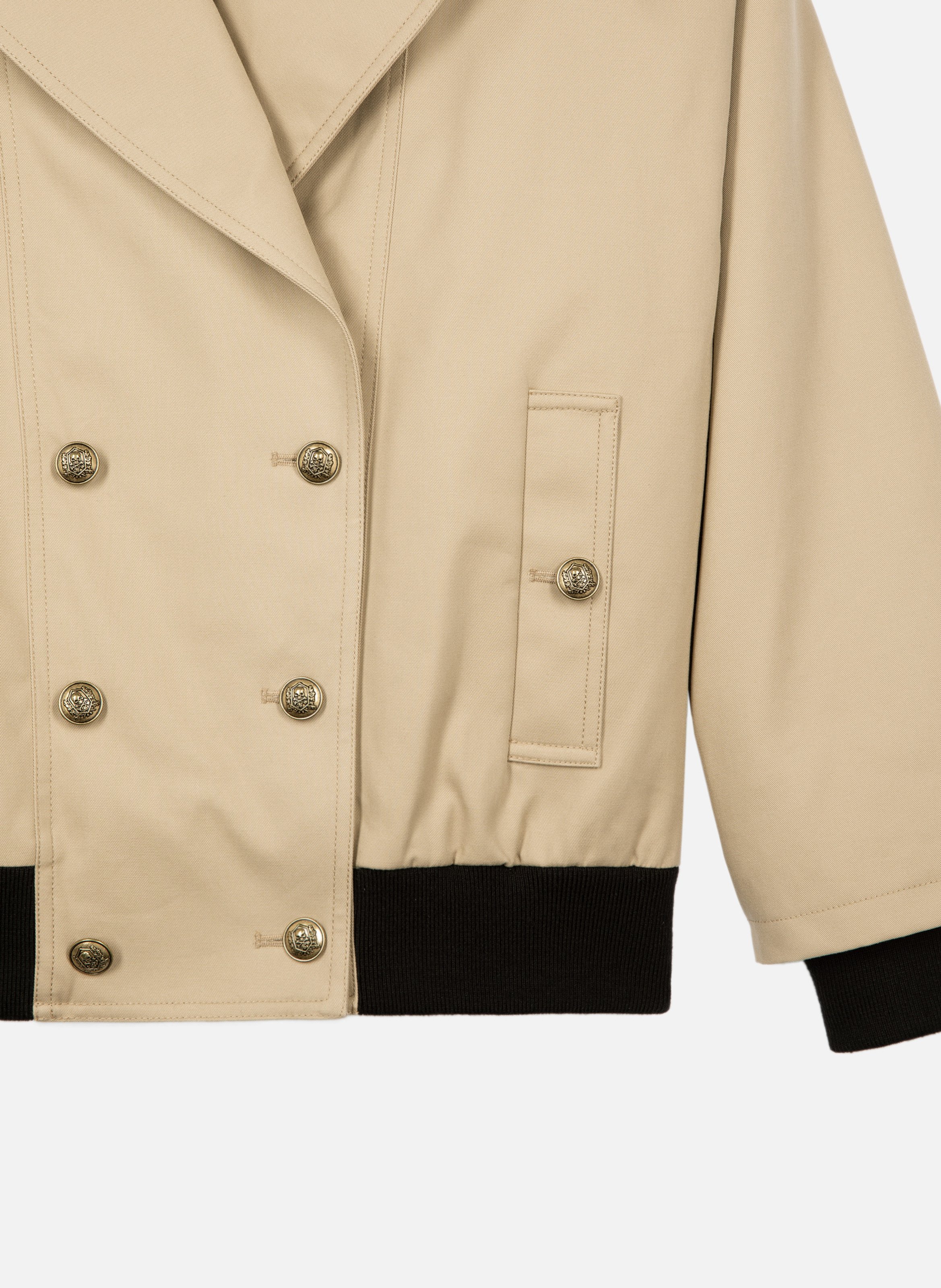 Trench court en coton THE KOOPLES Beige