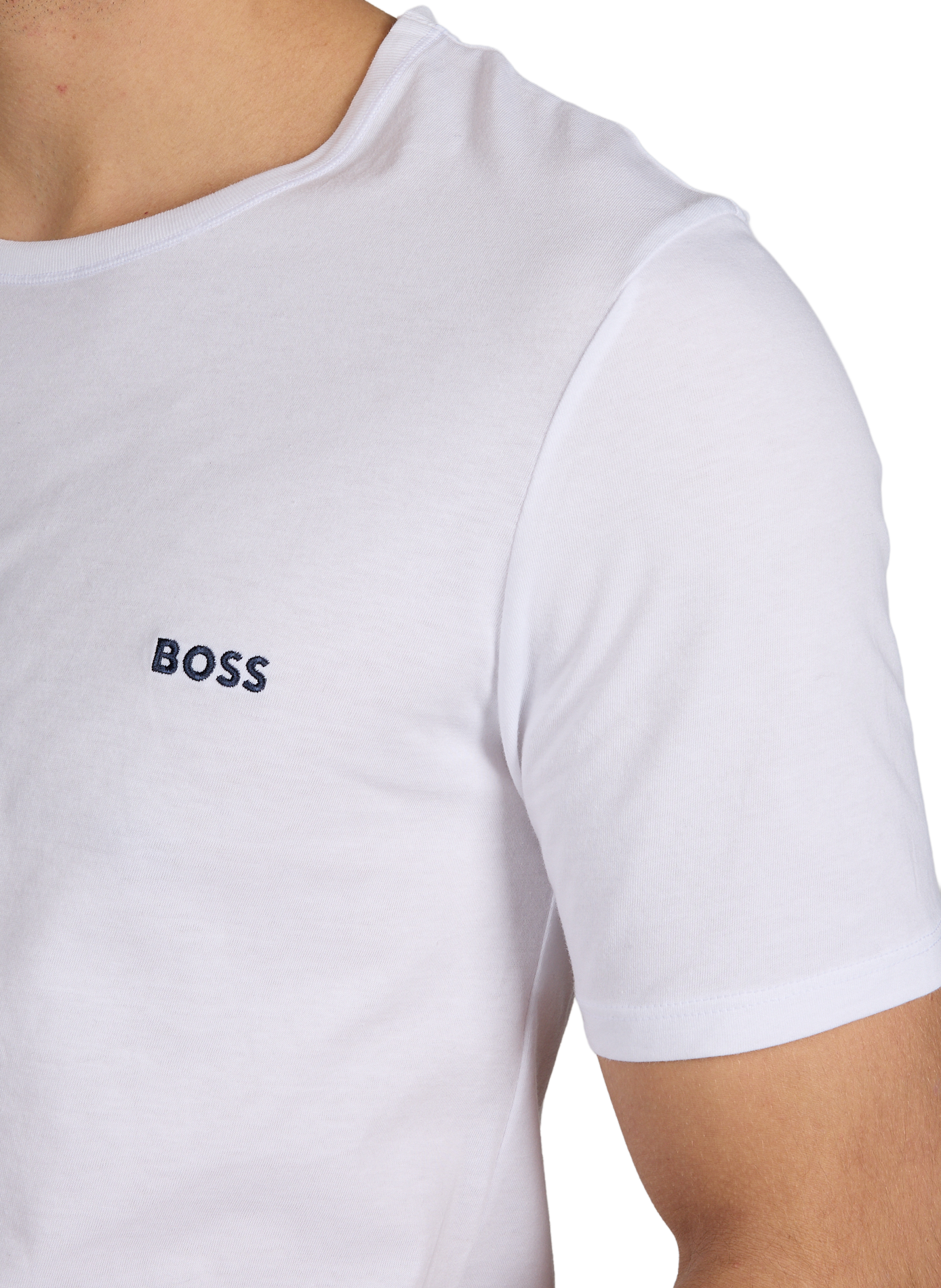 Set of 3 round neck cotton t-shirts BOSS Multicolour