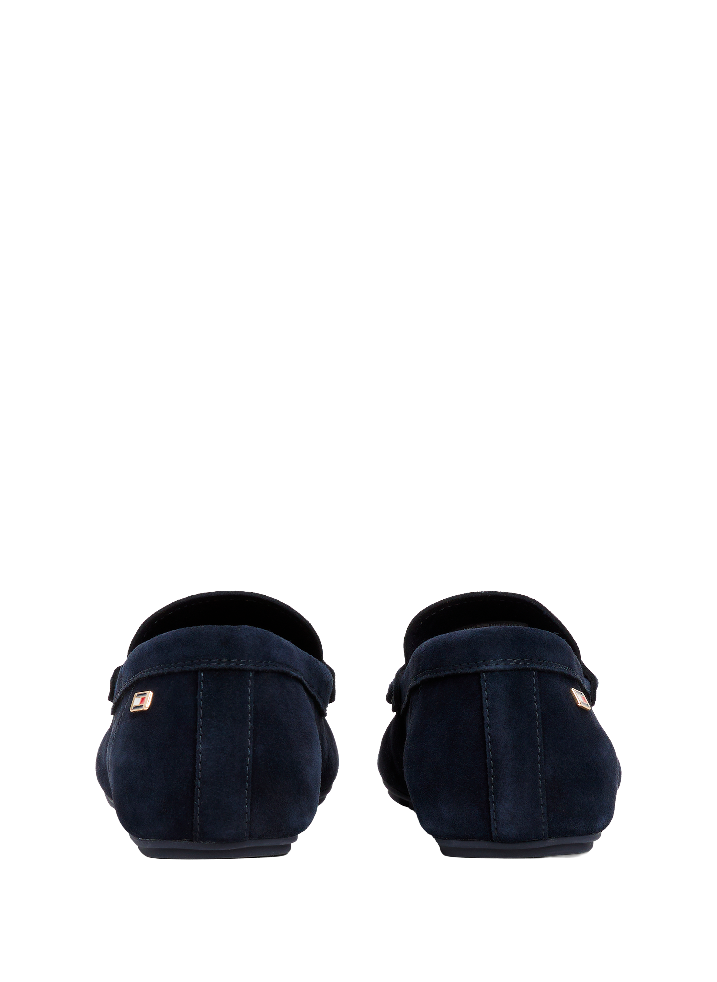 Mocassins daim à logo drapeau en cuir TOMMY HILFIGER Bleu