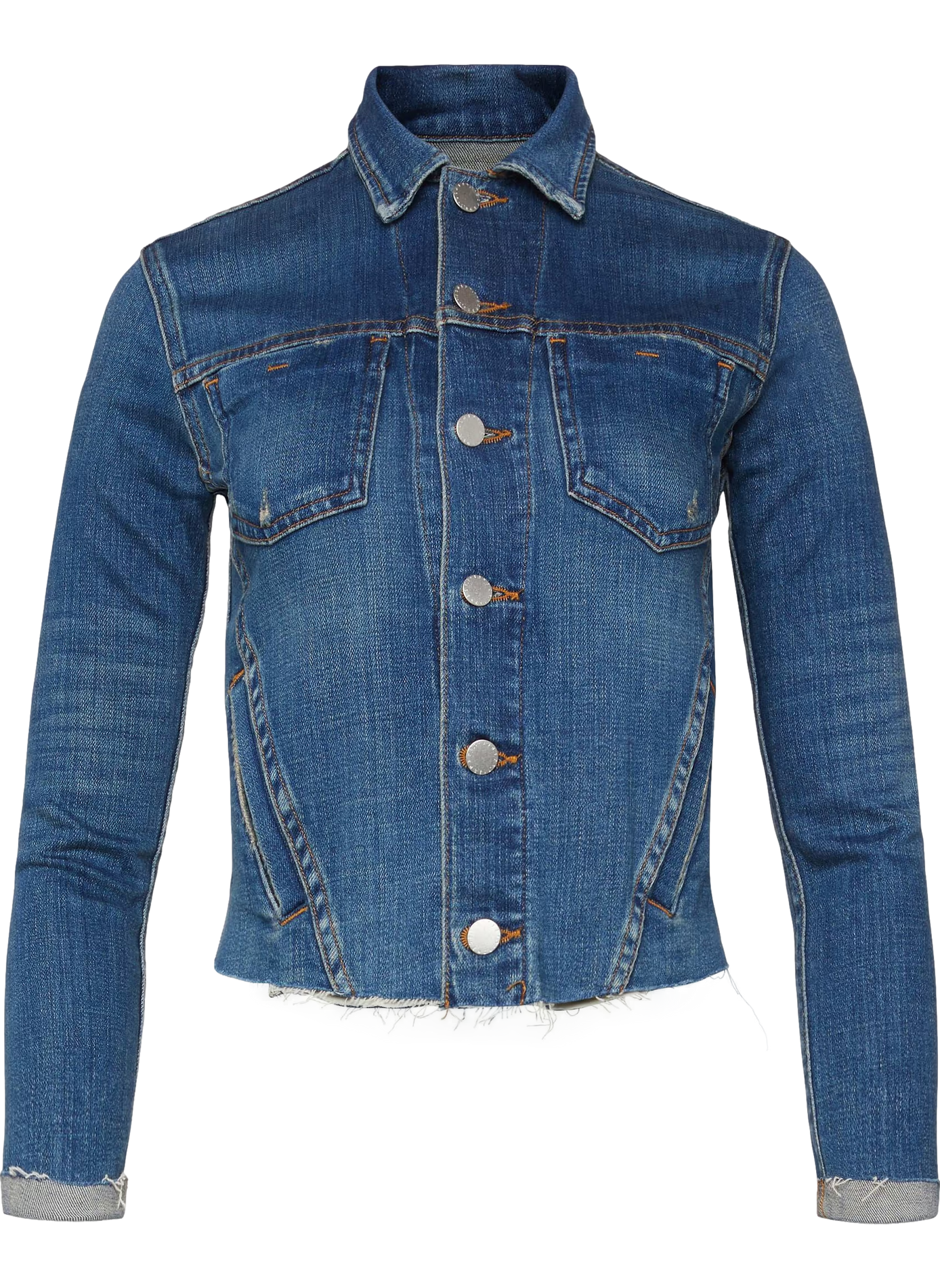 Veste en jean à bords francs L'AGENCE Bleu