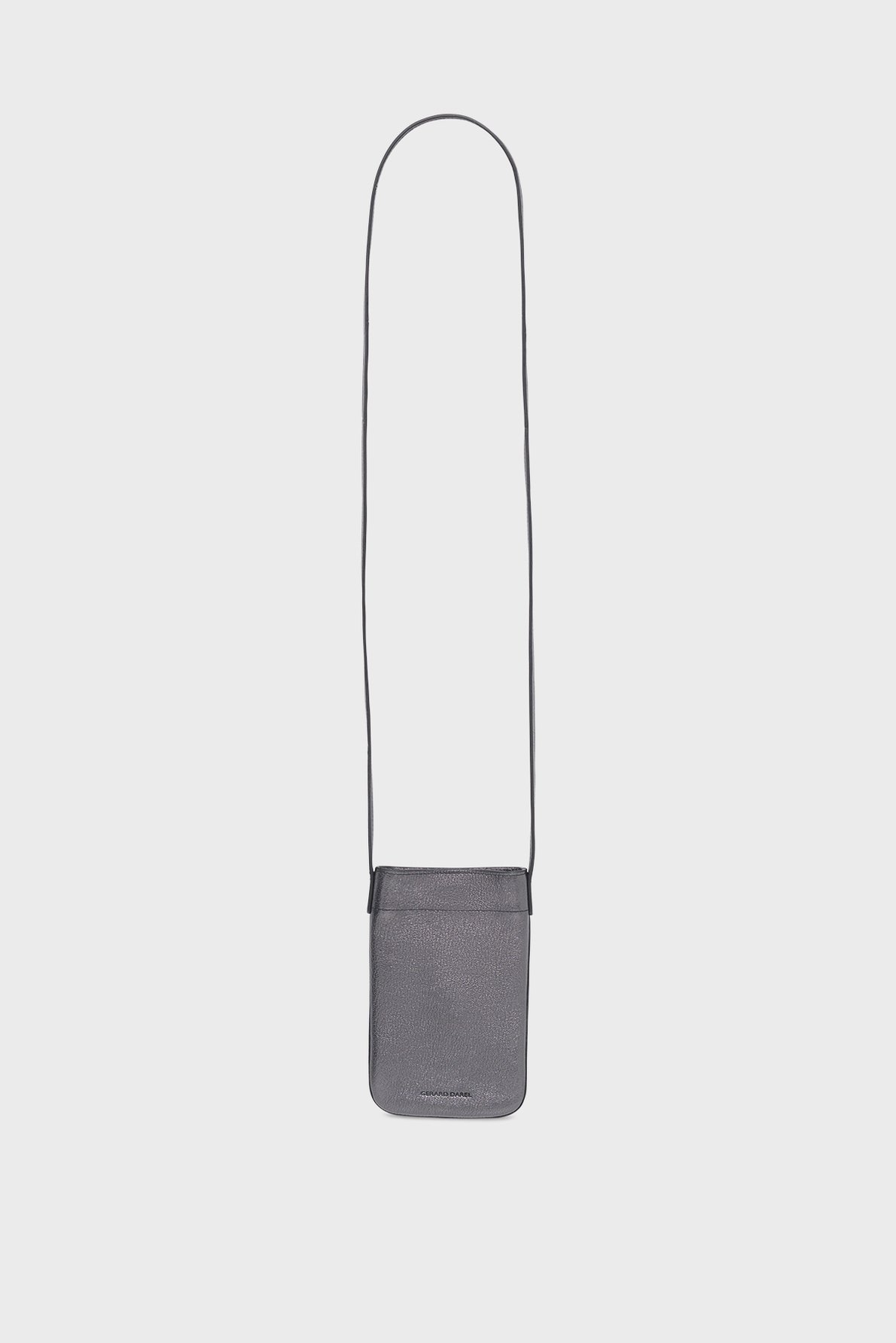 Porte téléphone en cuir métallique - ladyphone GERARD DAREL Gris