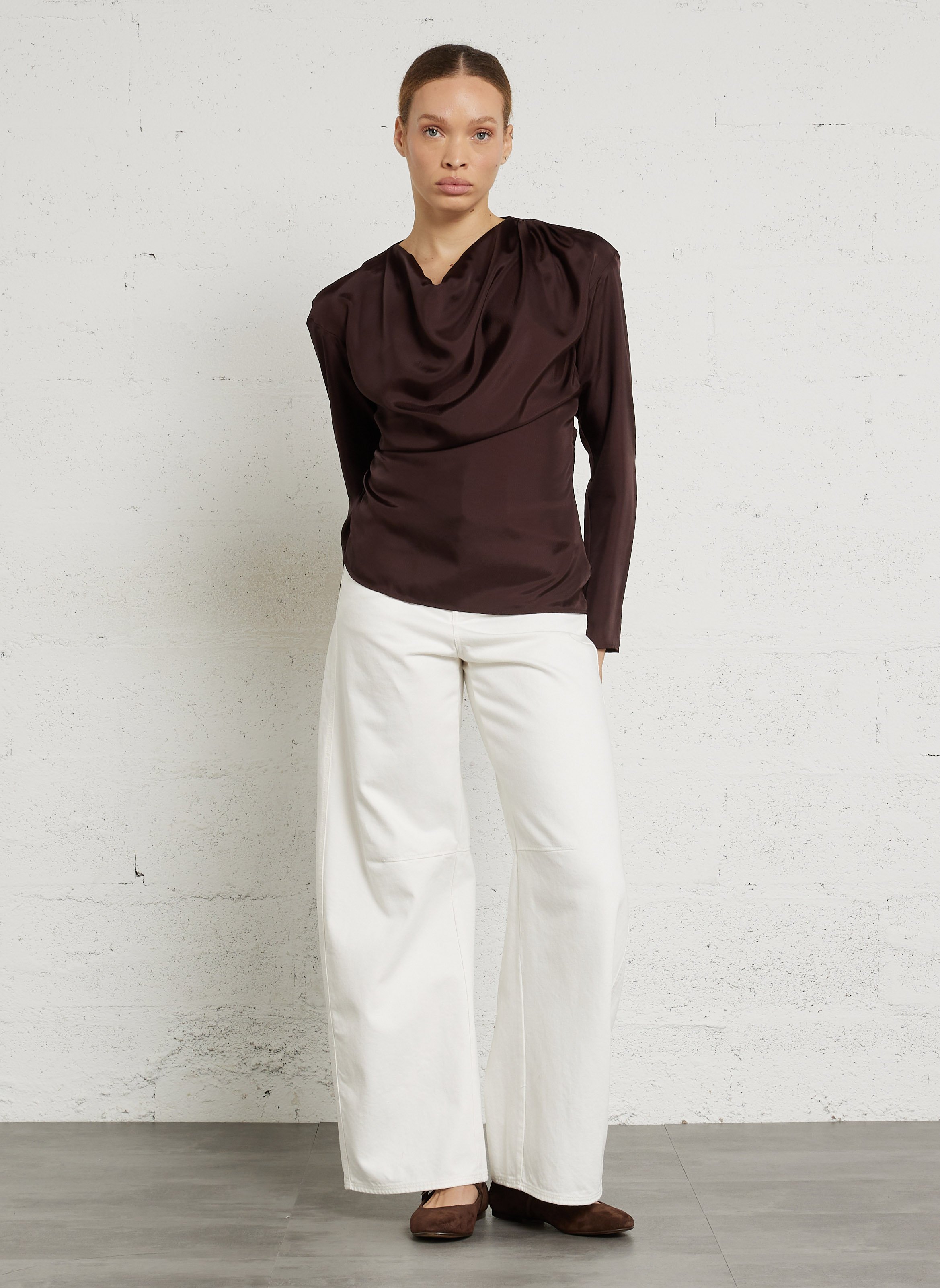 Jean ballon en coton Gaspard SOEUR Blanc