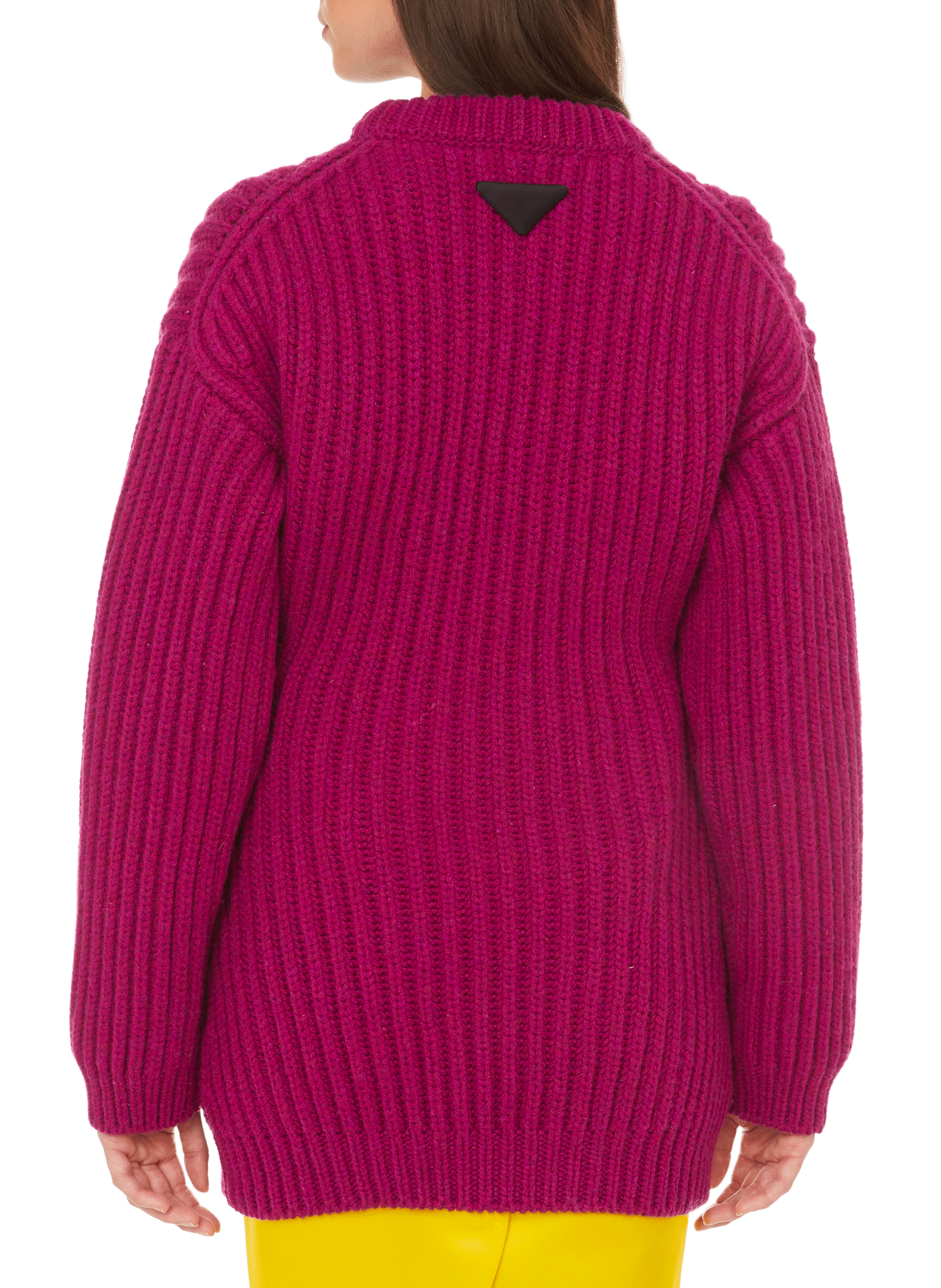 Shetland wool round-neck jumper PRADA Purple