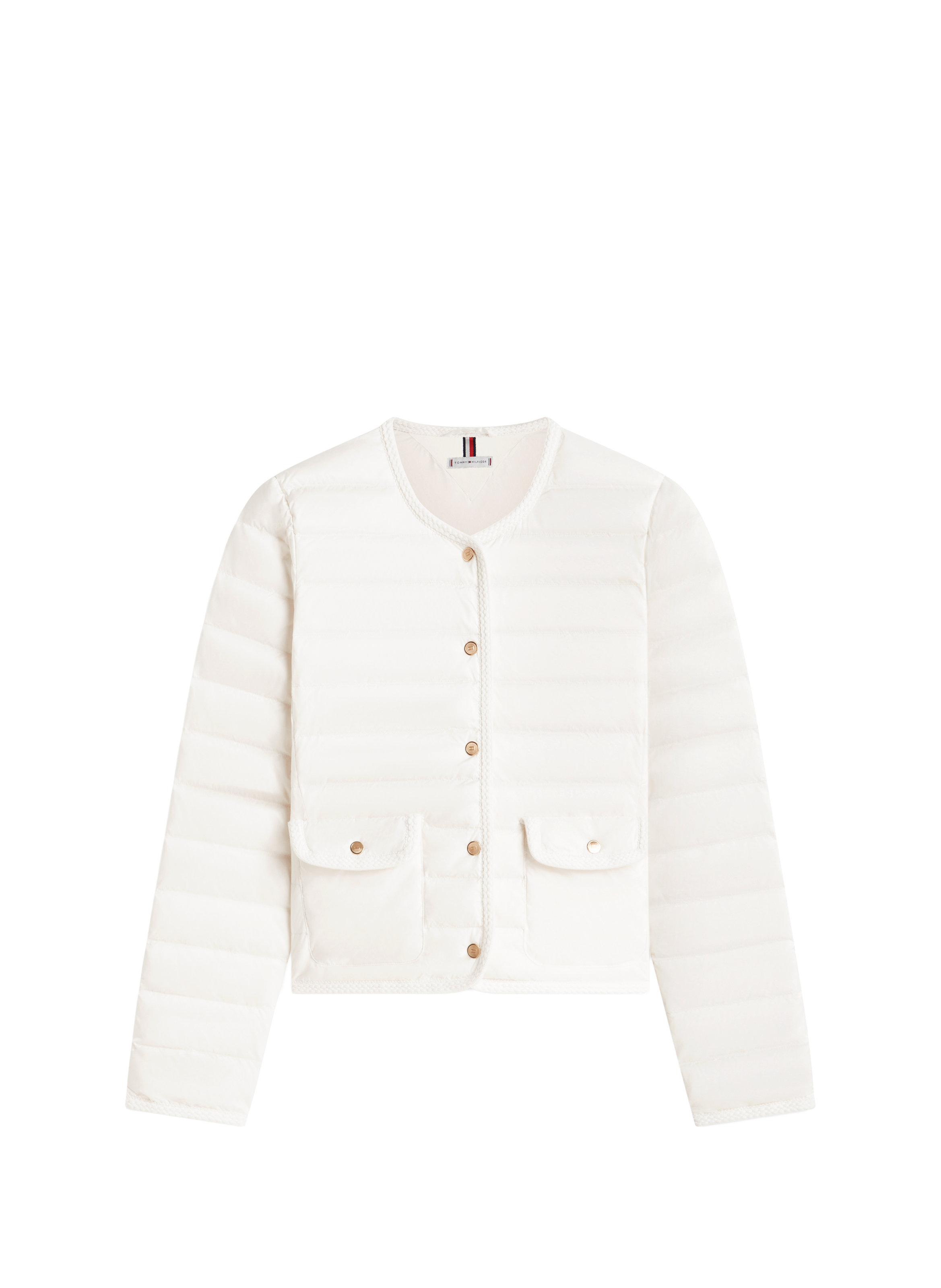 Quilted straight jacket TOMMY HILFIGER White