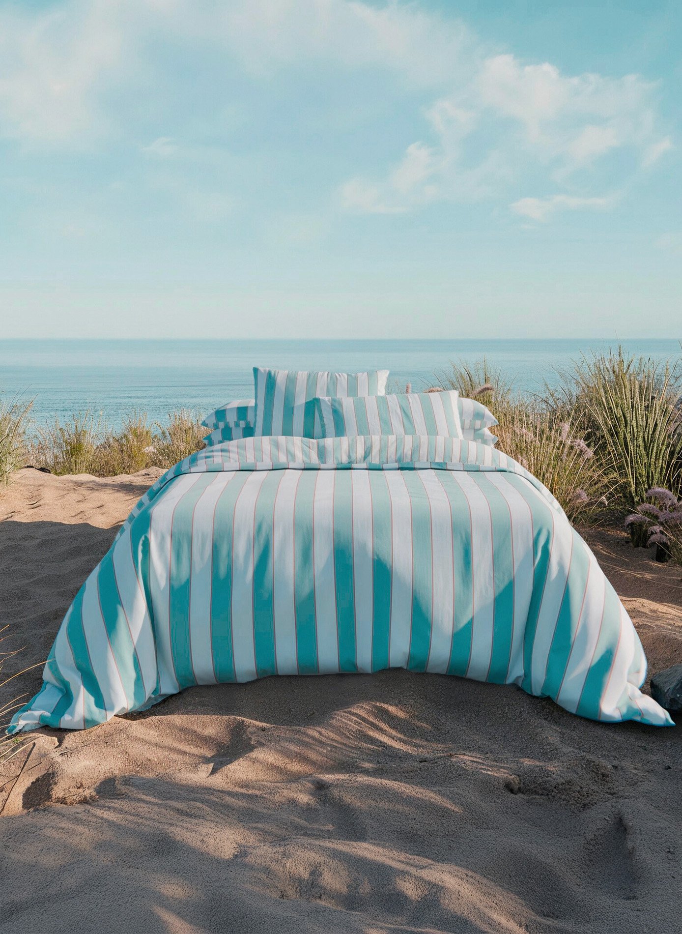 Pack housse de couette + taie(s) d'oreiller la cabine ANNE DE SOLENE Vert