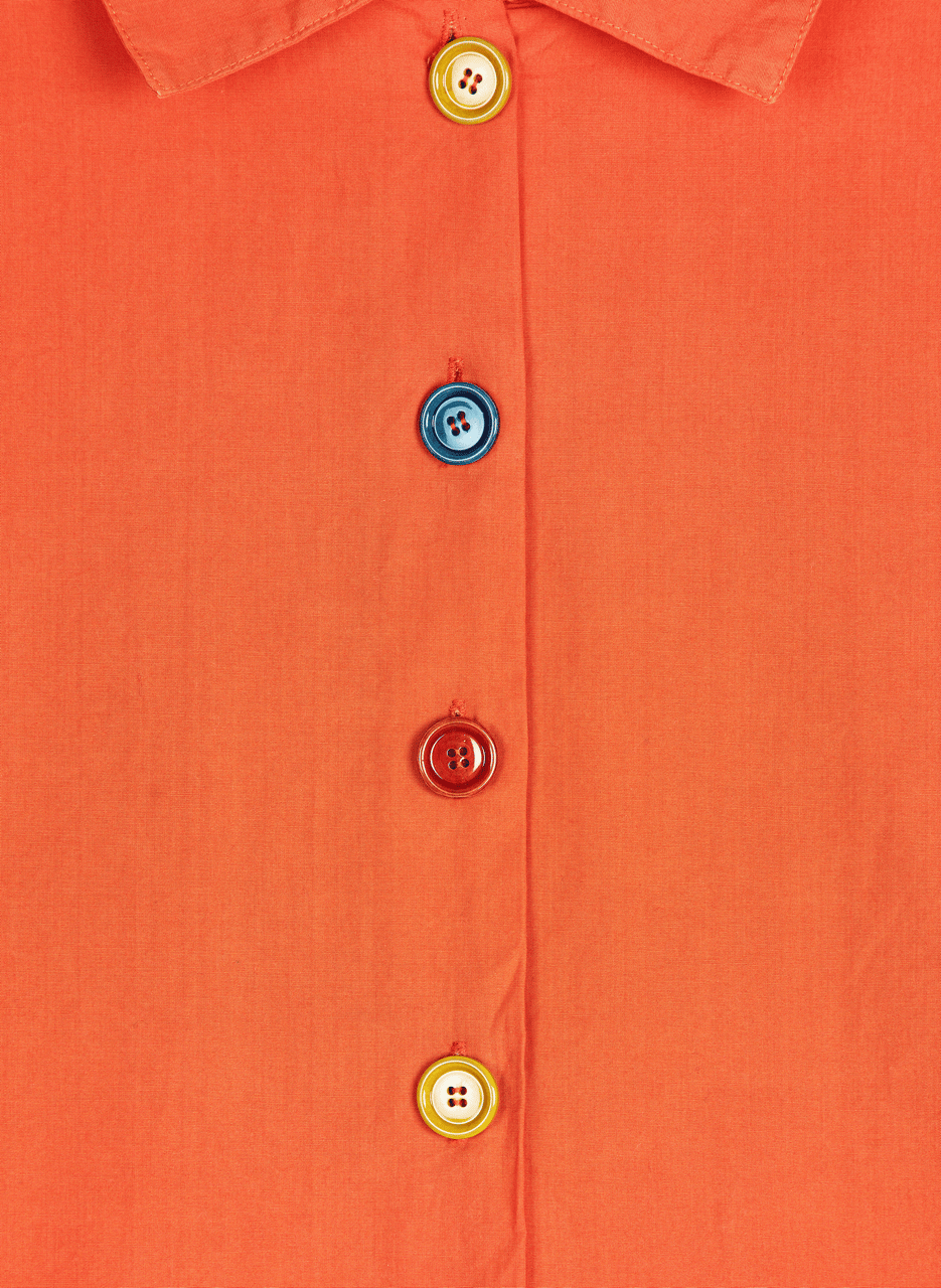 Chemise droite à col américain en coton BOBO CHOSES Orange