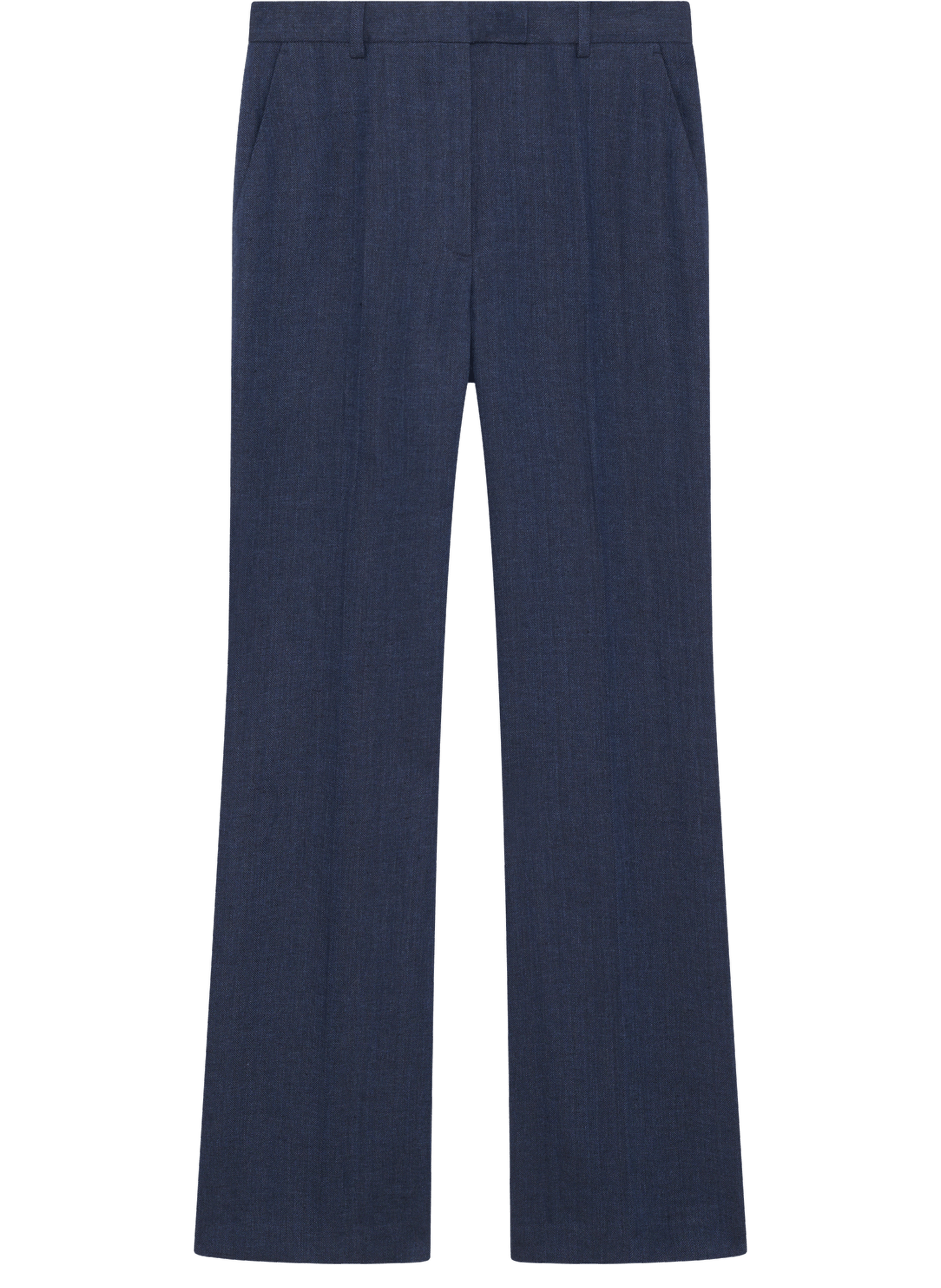 Pantalon de tailleur en lin à chevrons - bayalee PABLO Bleu