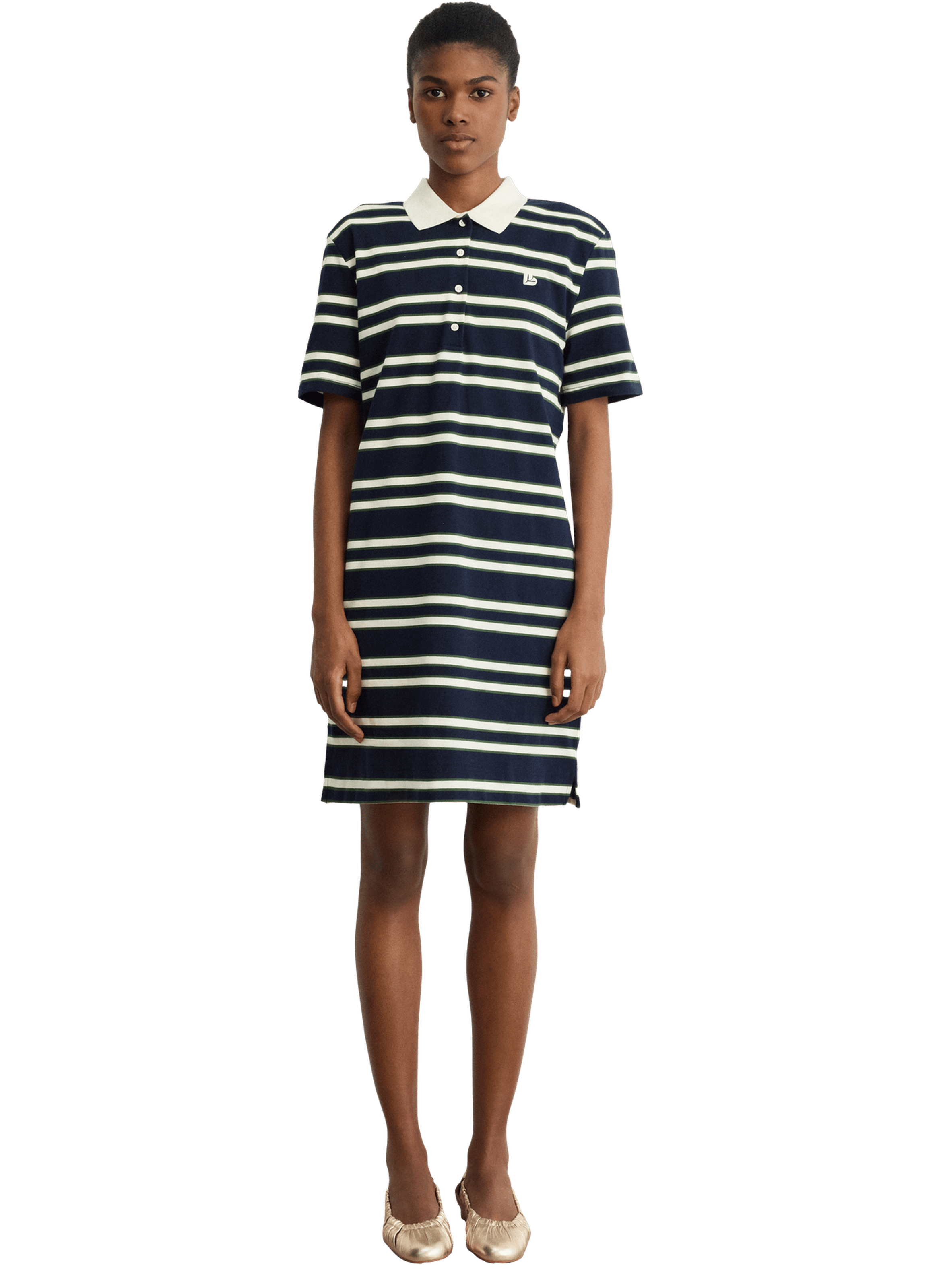 Robe polo à rayures - aissata PABLO Bleu