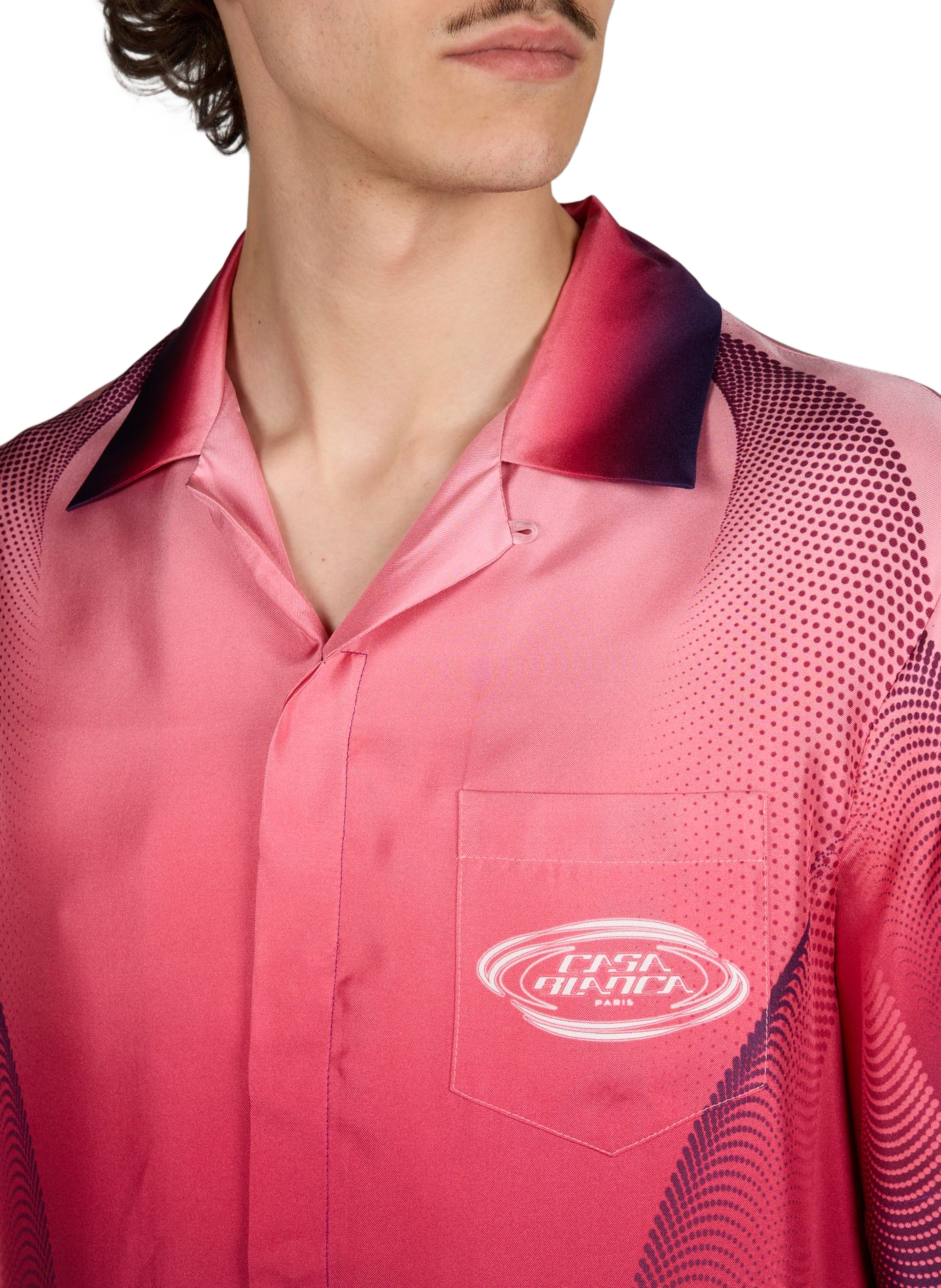 Chemise col cubain en soie CASABLANCA PARIS Multicolore