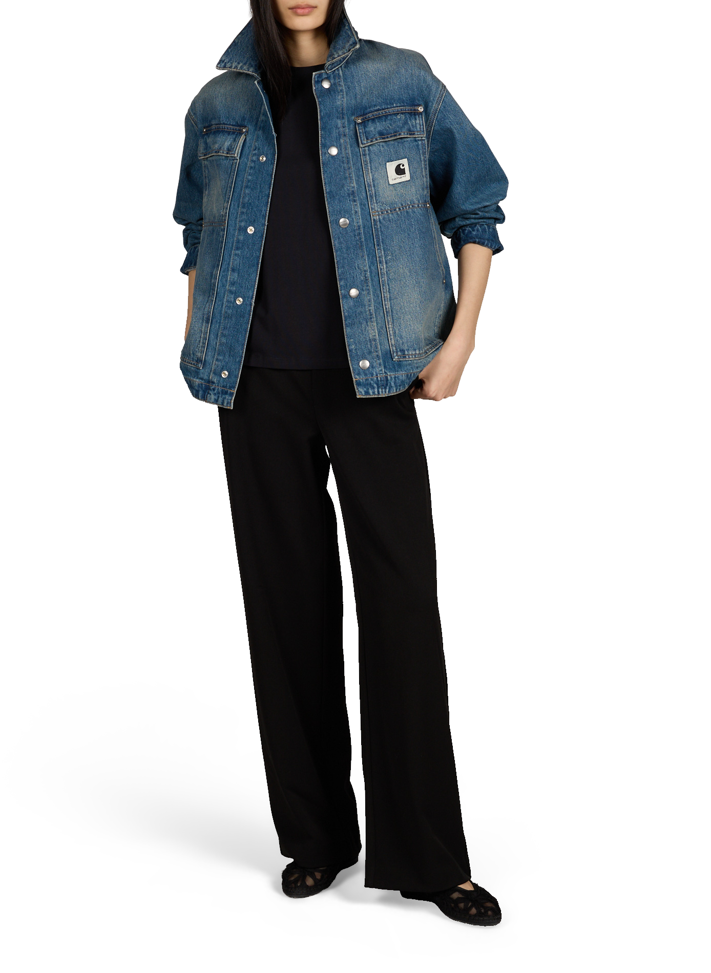 Straight-cut denim jacket CARHARTT WIP Blue